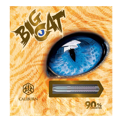 Caliburn Big Cats Ocelot steel darts Caliburn Big Cats Ozelot Steeldarts mit einem Gewicht von 23g. Das Bild zeigt die Steeldarts aus einer anderen Perspektive.