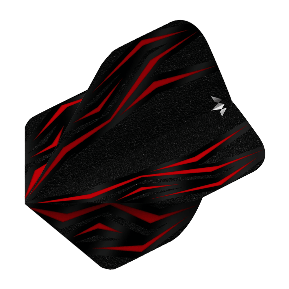 Mission Lava Red No. 6 Flights Auf dem Bild ist das Produkt Mission Lava Red No6 Flights zu sehen. Es handelt sich um rote Flights für Darts.