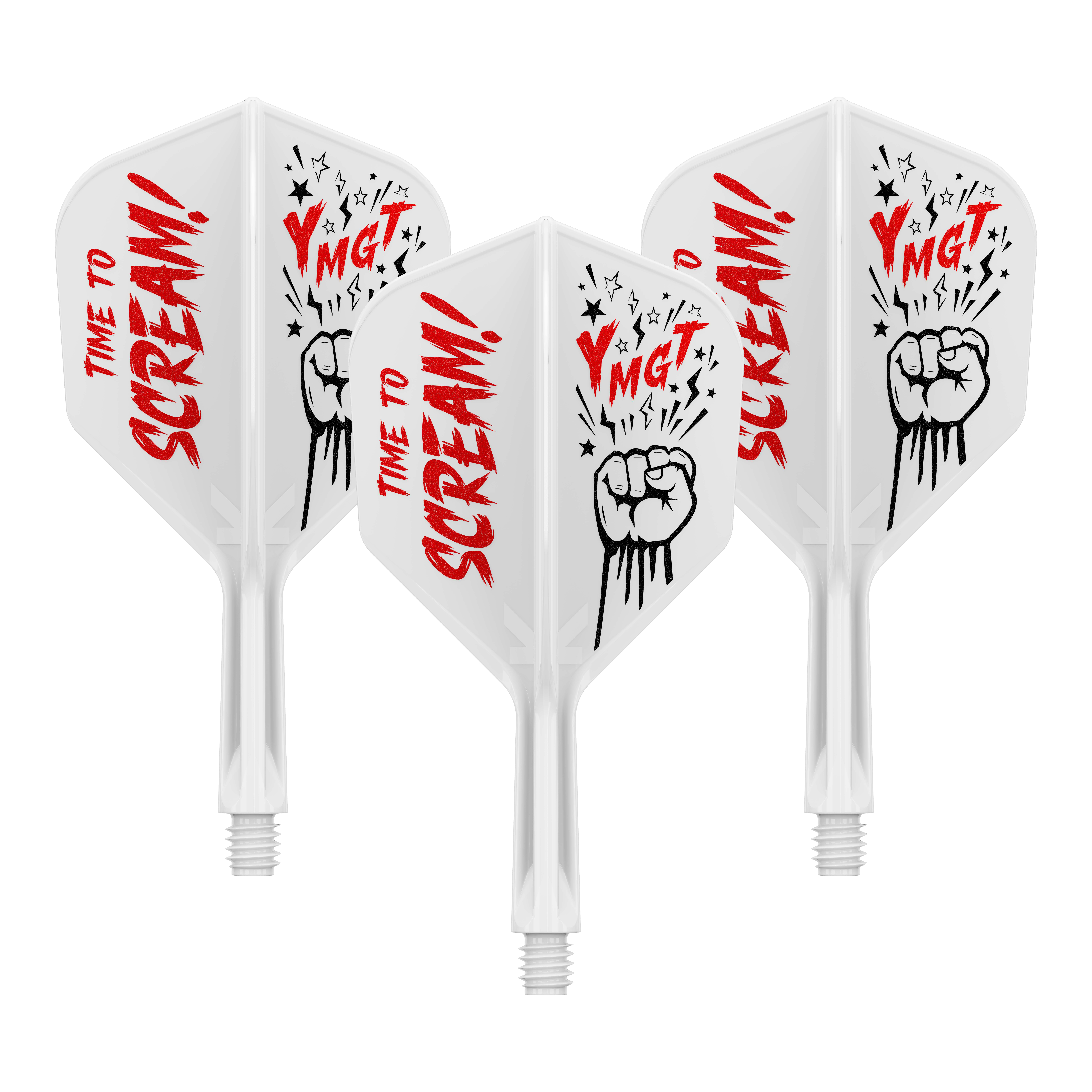 Target Japan K-Flex Scream No6 Flight Shaft System Zu sehen ist das Produkt 410242_Target_Japan_K-Flex_Scream_No6_Flight-Shafts-System_19mm_1Set. Es dürfte sich um einen Dartflight mit Schaftsystem handeln.