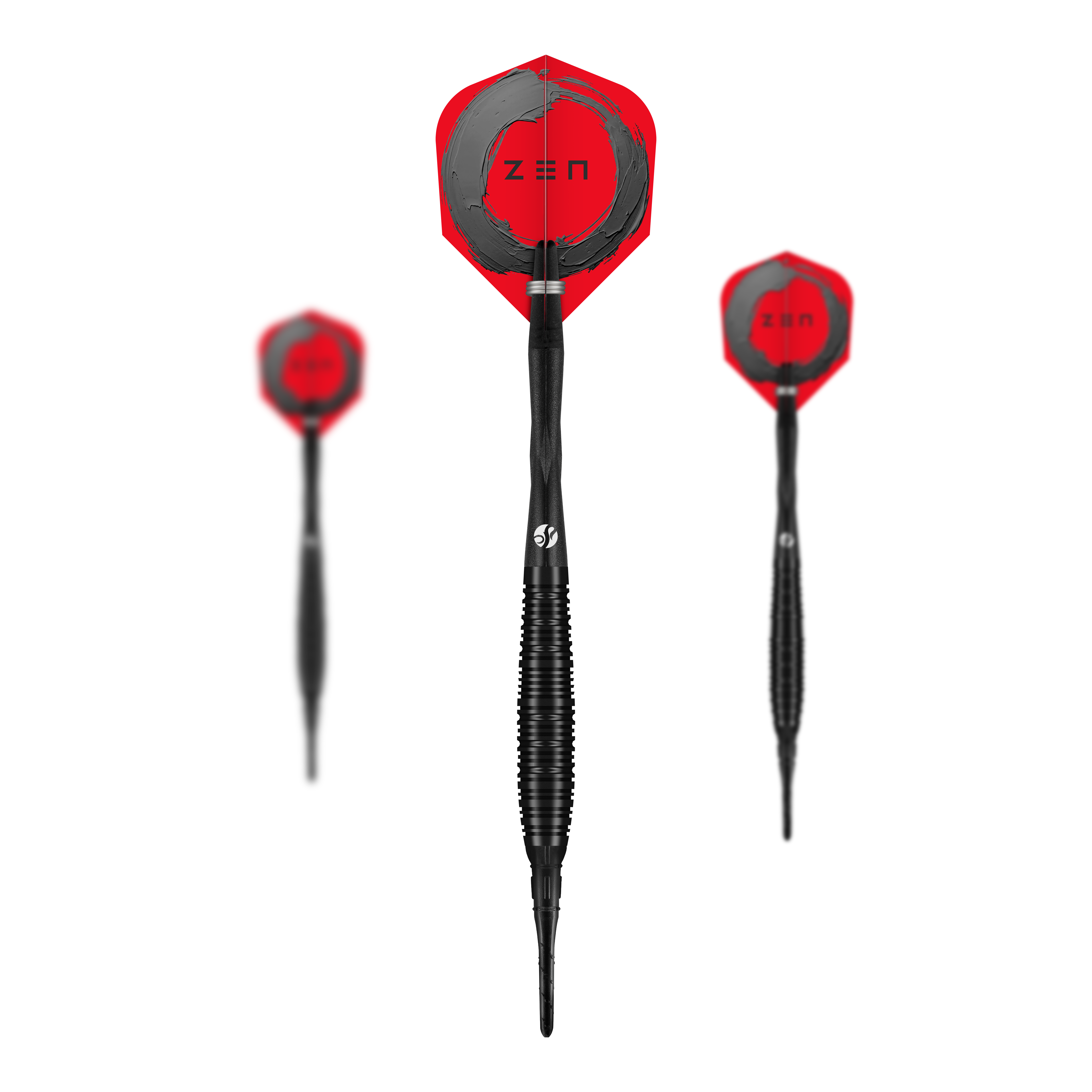 Shot ZEN Bomber soft darts - 20g Das Bild zeigt das Set der Shot ZEN Bomber Softdarts - 20g. Es handelt sich um hochwertige Softdarts für den professionellen Einsatz.