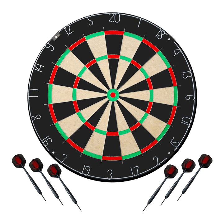 Karella Dartboard BullOut Set including 2 sets of steel darts Karella Dartboard BullOut Set including 2 sets of steel darts