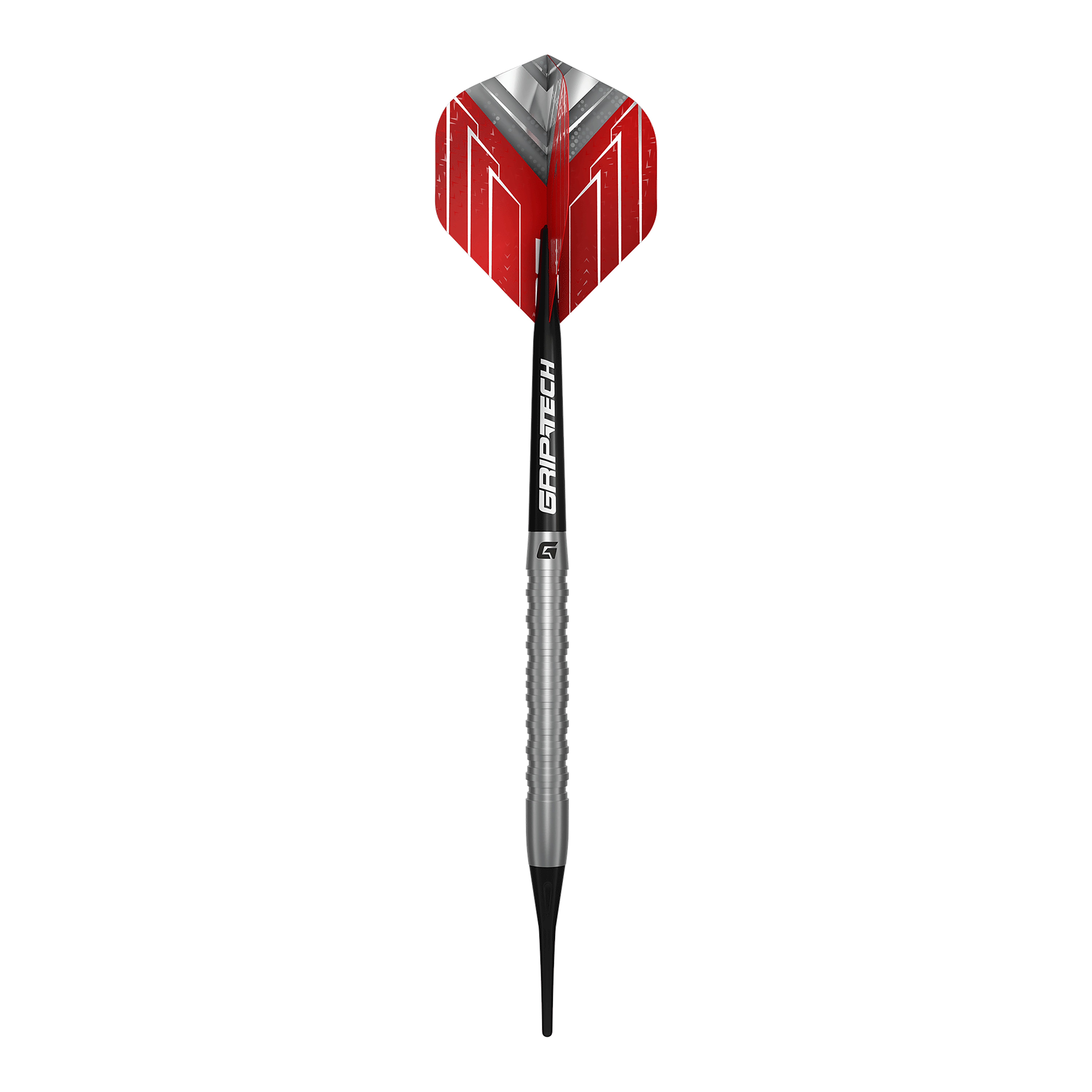 Das Bild zeigt die GOAT Podium Silver Softdarts mit 18g. Dieses Softdart-Modell ist in Silberfarbe gestaltet.