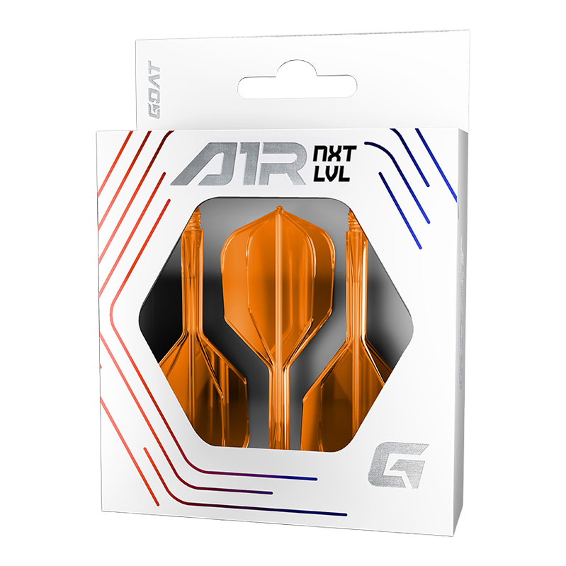 GOAT A1R No6 Flight Shaft System - Neon Orange Das Bild zeigt das GOAT A1R No6 Flight-Shaft-System in Neon Orange. Dieses Dart-Zubehör eignet sich ideal für professionelle Spieler.