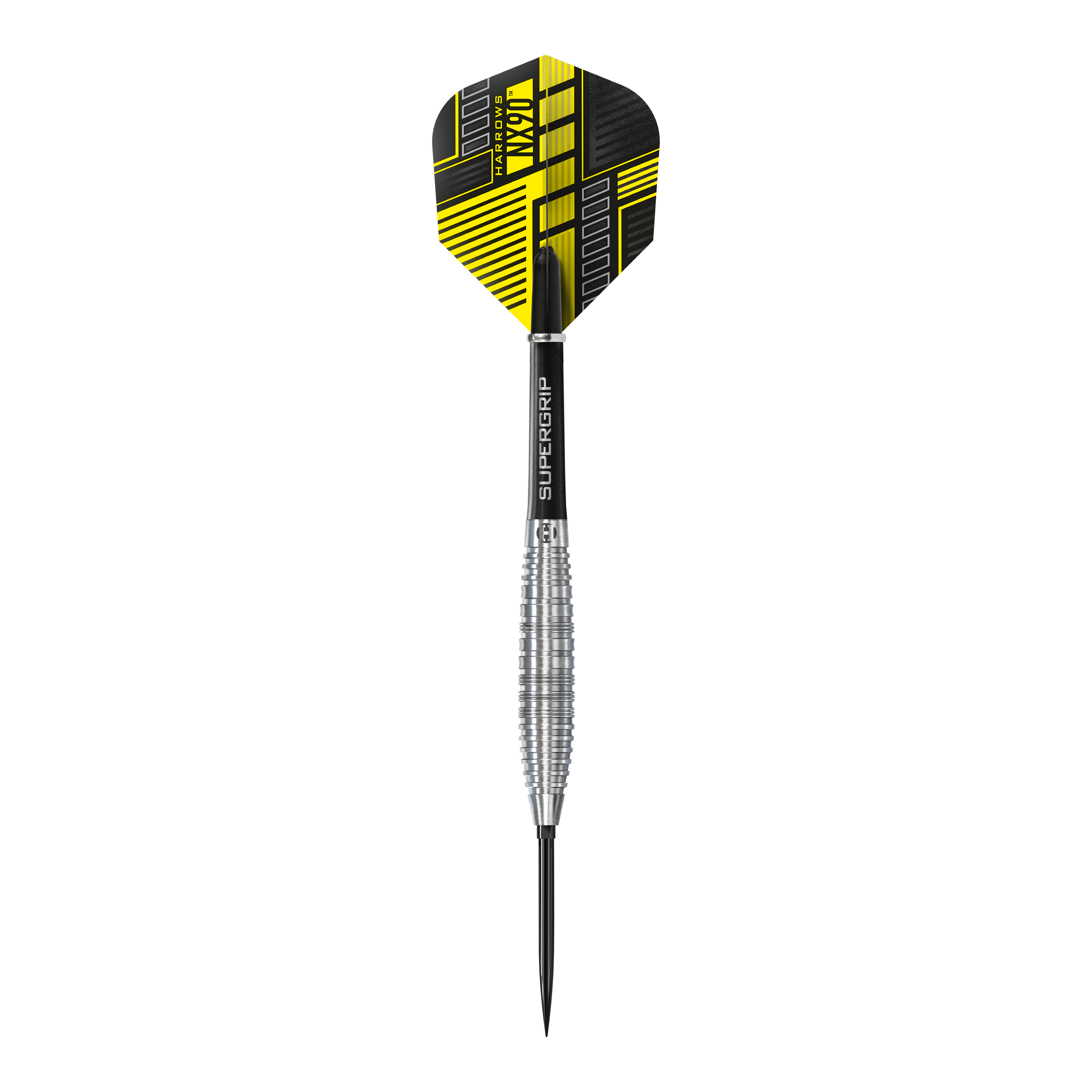 Abgebildet sind die Harrows NX90 Bomb Quick Point Steeldarts. Diese Darts eignen sich besonders für das Steeldart-Spiel.
