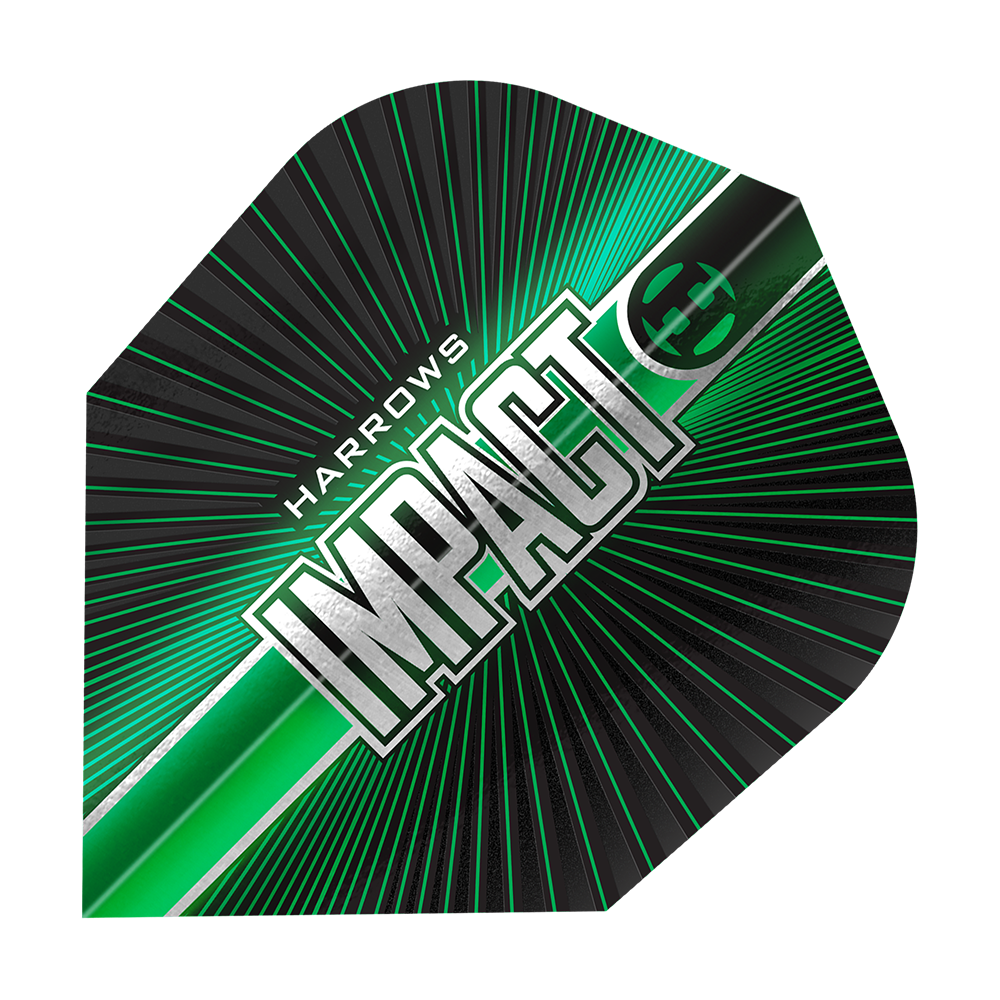 Hier sind die Harrows Impact No6 Flights abgebildet. Diese Flights werden für Dartpfeile verwendet.