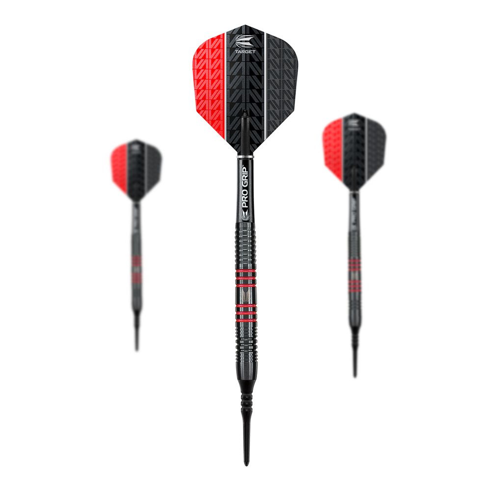 Target Vapor8 Black Red Soft Darts - 19g