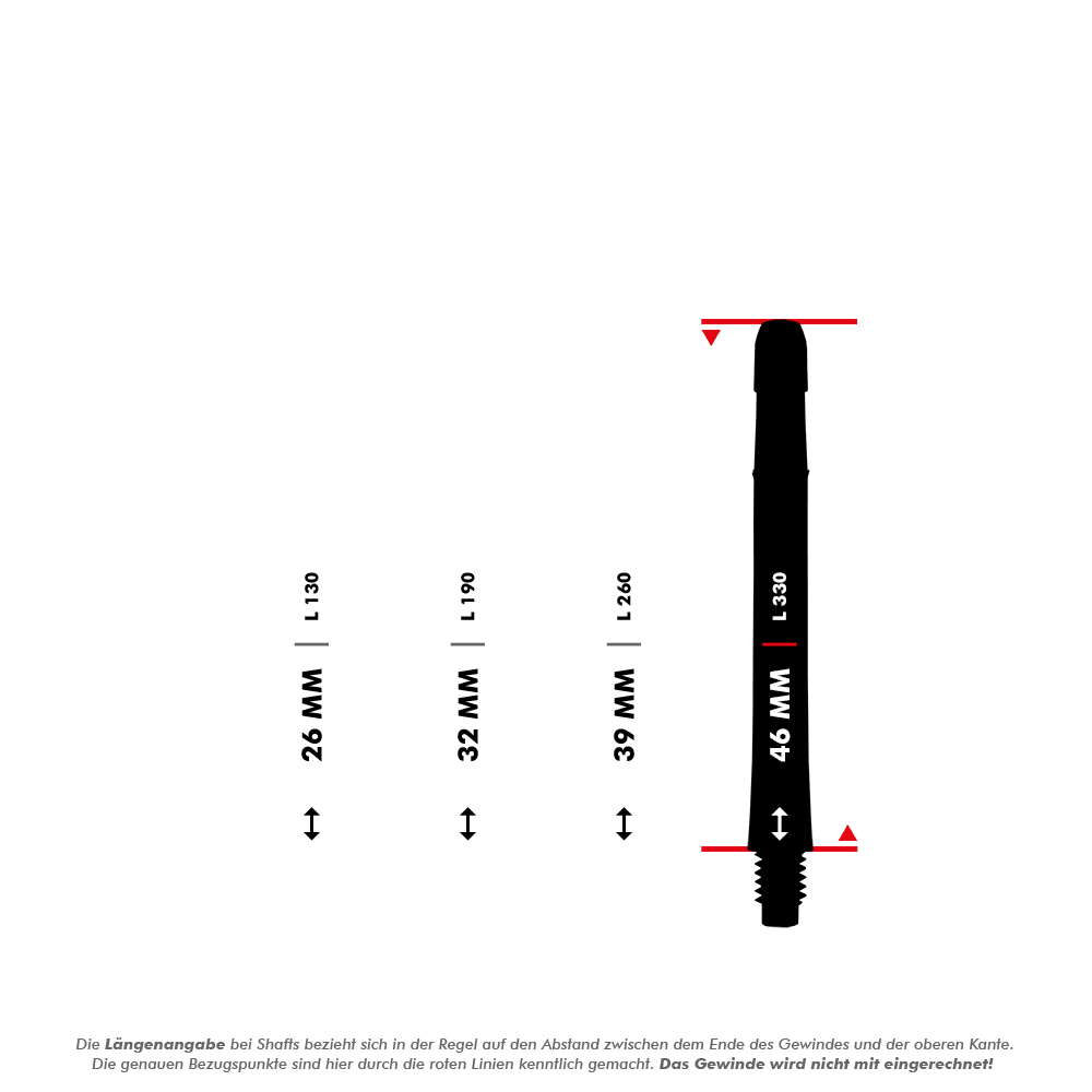 L-L-Style-Shafts Locked Straight - White