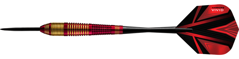 Harrows Vivid Brass Red Steeldarts