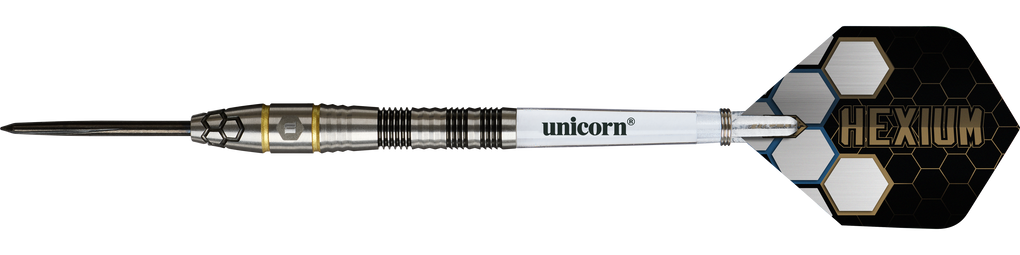 Unicorn Hexium Style 01 Black & Gold Steeldarts