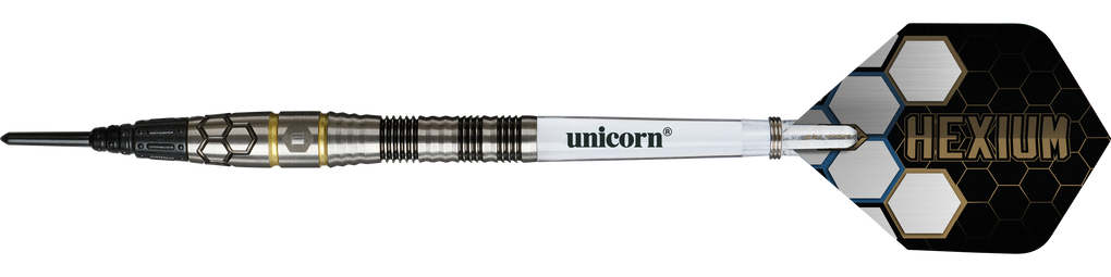Unicorn Hexium Style 01 Black & Gold Soft Darts - 22g