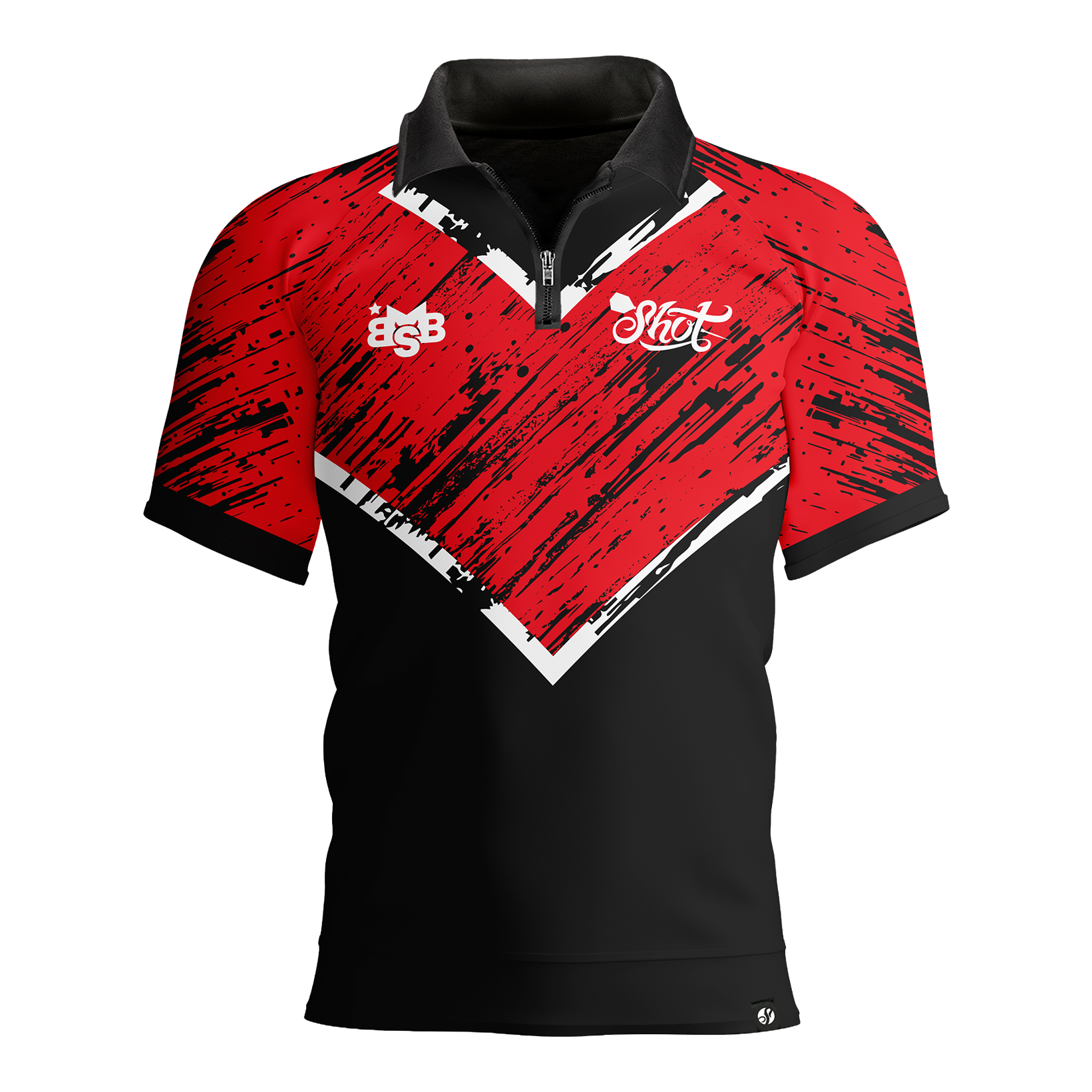Shot Michael Smith Red Stripe Polo Dart Shirt