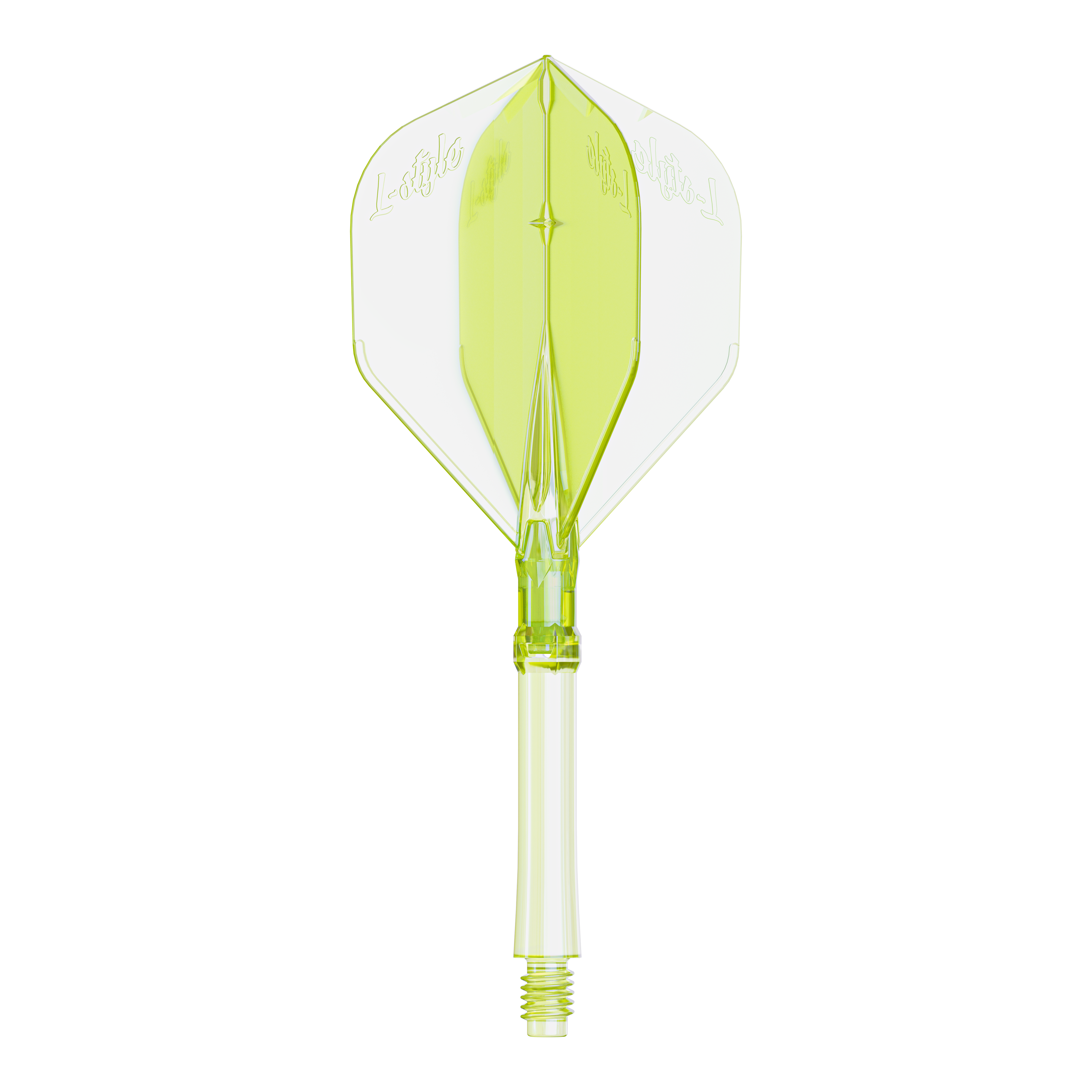 L-Style L-Sytem Flights - Neon Yellow Abgebildet ist ein Dartflight in Neon-Gelb, große Größe, für das L-Style L-System. Das Produkt ist speziell für Dartspieler entwickelt.