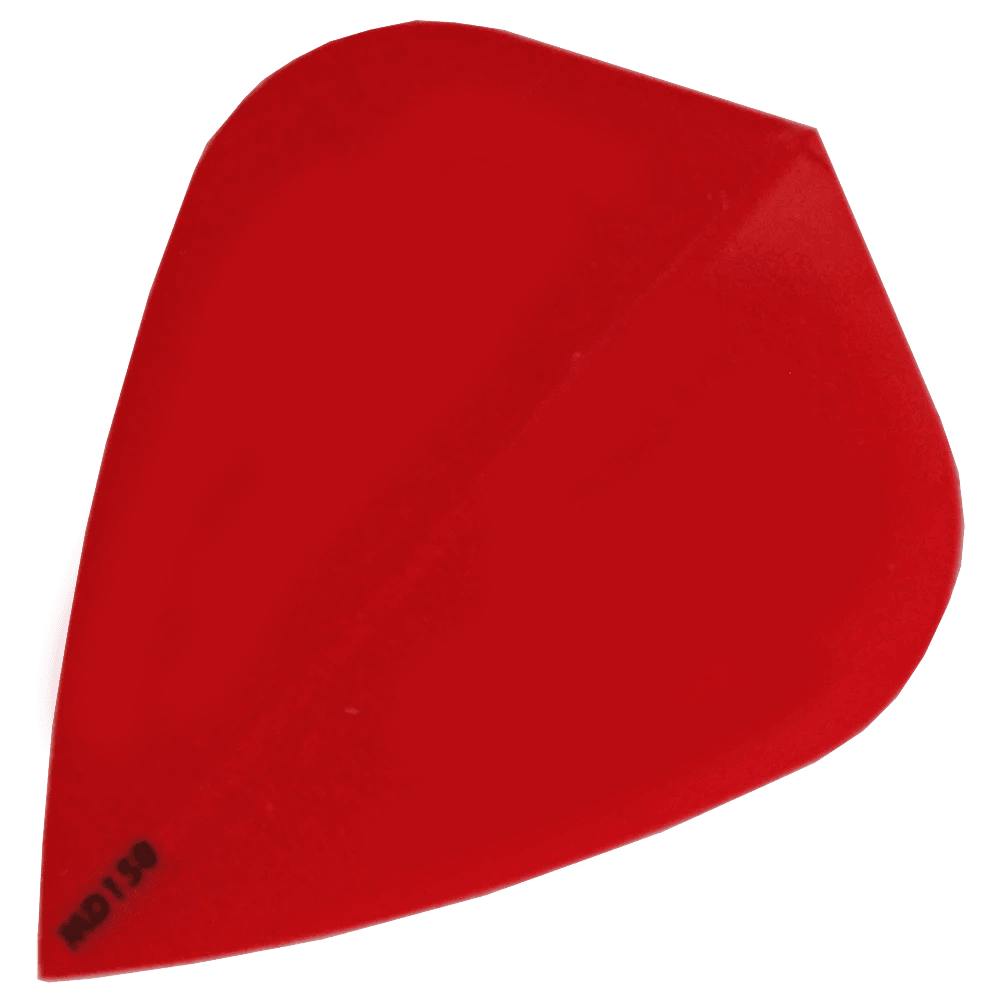 MD150-Kite-Rot Das Bild zeigt das Produkt „McDart MD150 - Kite Flight“. Es handelt sich um ein rotes Dart-Flight in Kite-Form mit der Aufschrift „MD150“ in einer Ecke.