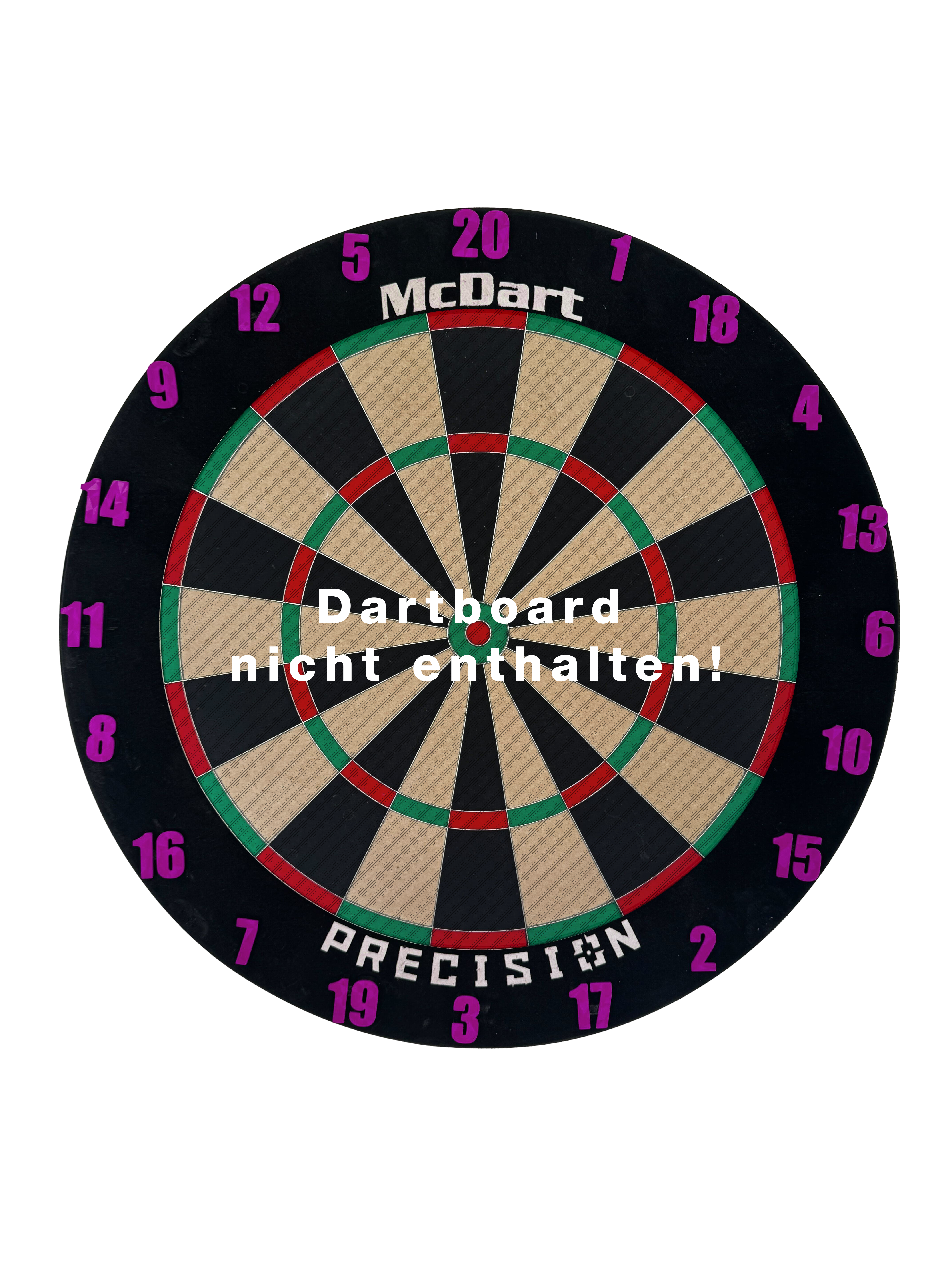 McDart Dartboard Number Rings / Number Ring Classic Ein lila Board im klassischen Design wird auf dem Foto dargestellt. Das schlichte Design steht im Vordergrund.