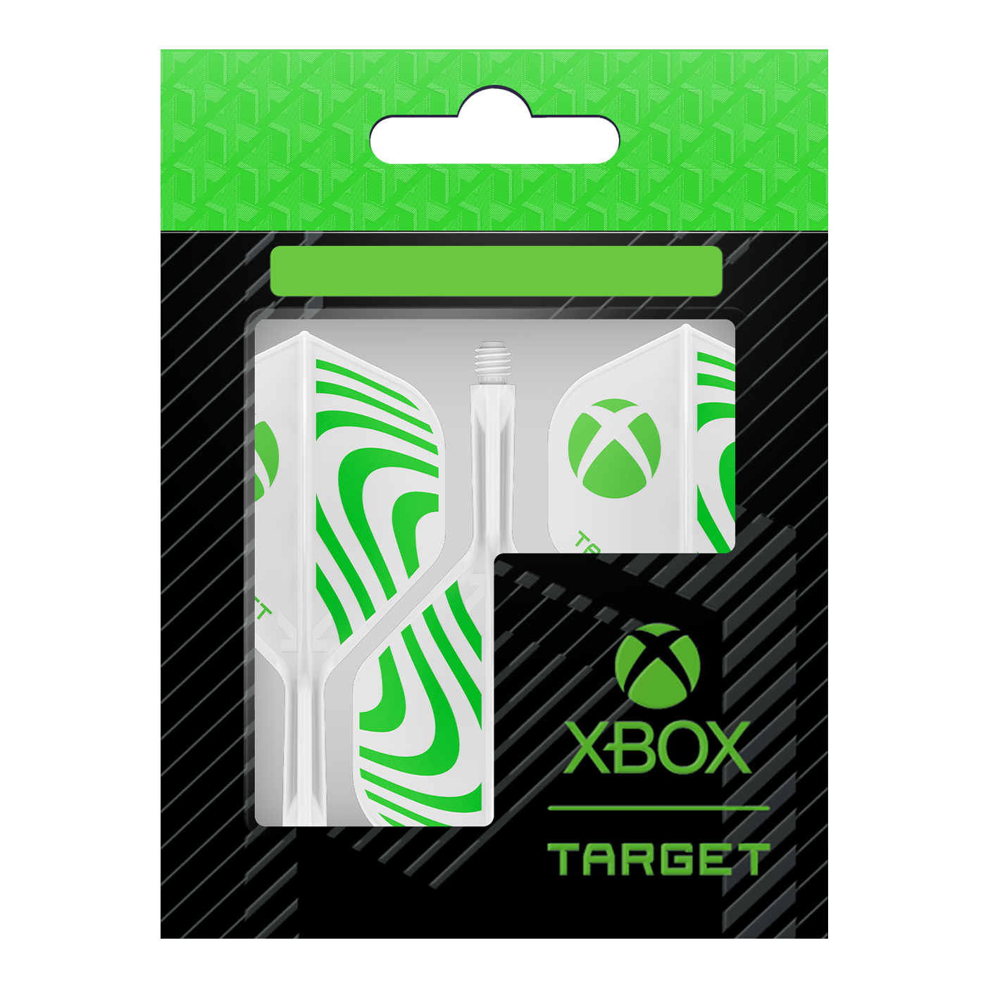 Das Foto zeigt die Target Xbox K-Flex No2 Standard Flights - Weiß. Die Dart-Flights sind weiß und für Xbox entworfen.