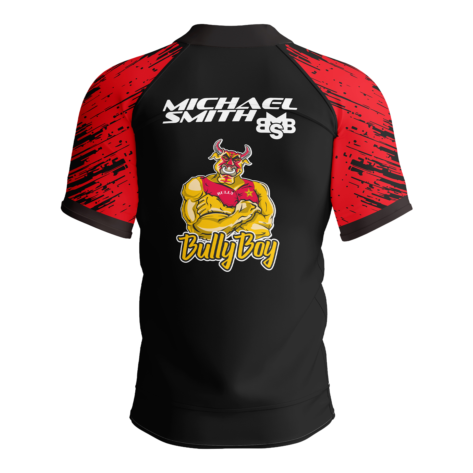 Shot Michael Smith Red Stripe Polo Dart Shirt