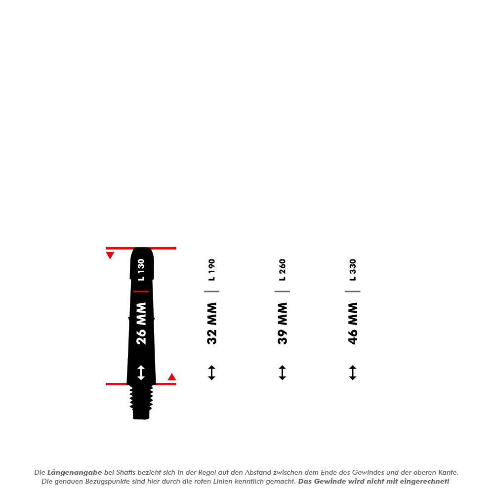 L-L-Style-Shafts Locked Straight - Clear