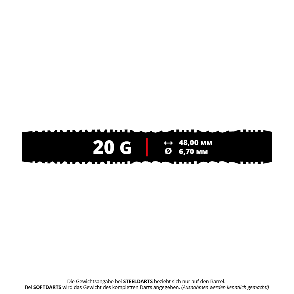 Shot Alchemy Mythril Soft Darts - 20g Das Bild zeigt die Shot Alchemy Mythril Softdarts mit einem Gewicht von 20g. Diese Softdarts sind für elektronische Dartboards geeignet.