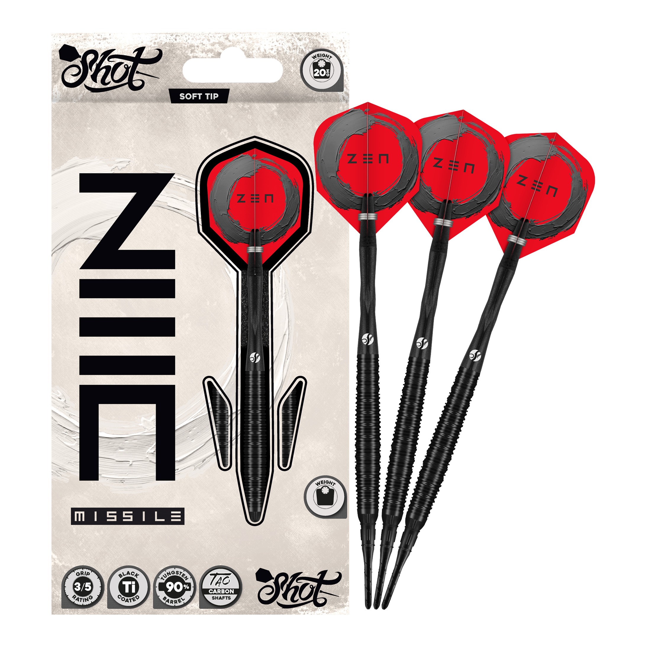 Shot ZEN Missile Soft Darts - 20g