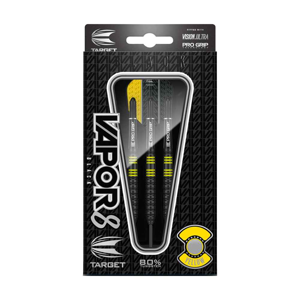 Target Vapor8 Black Yellow steel darts