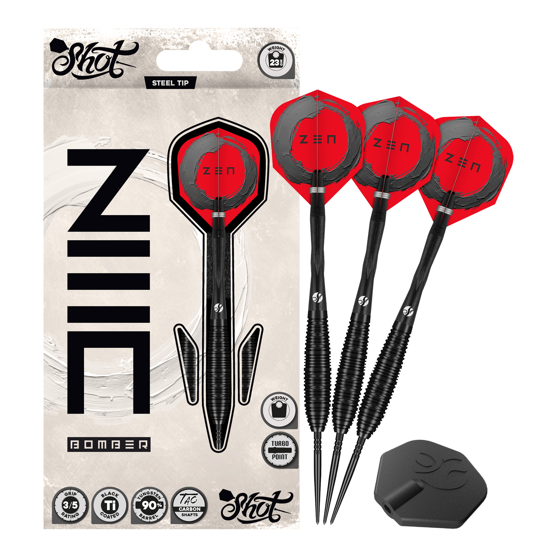 Shot ZEN Bomber Turbo Point steel darts Shot ZEN Bomber Turbo Point steel darts