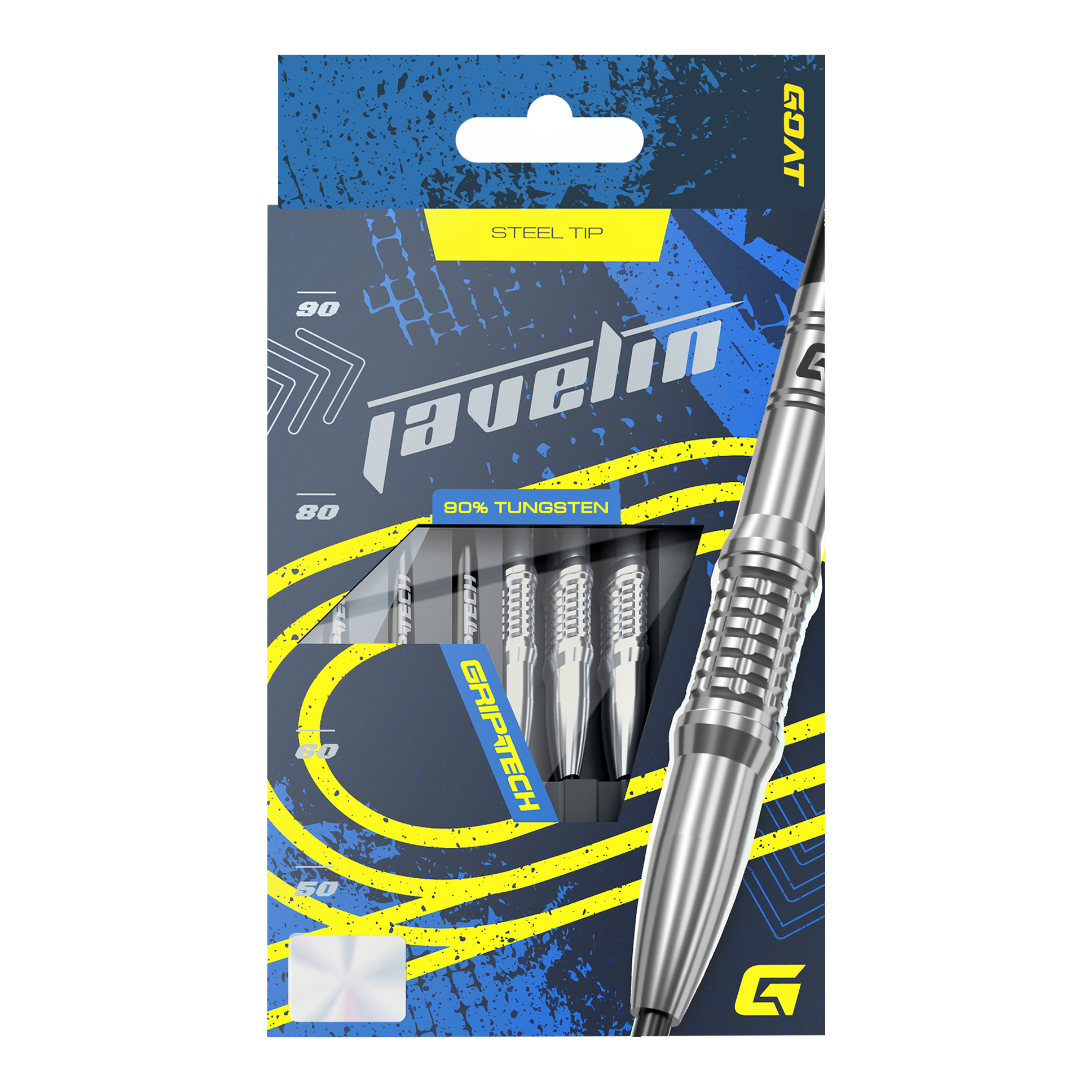 Gezeigt wird das GOAT Javelin Tungsten Steeldarts Set. Die Steeldarts sind für hohe Leistung konzipiert.