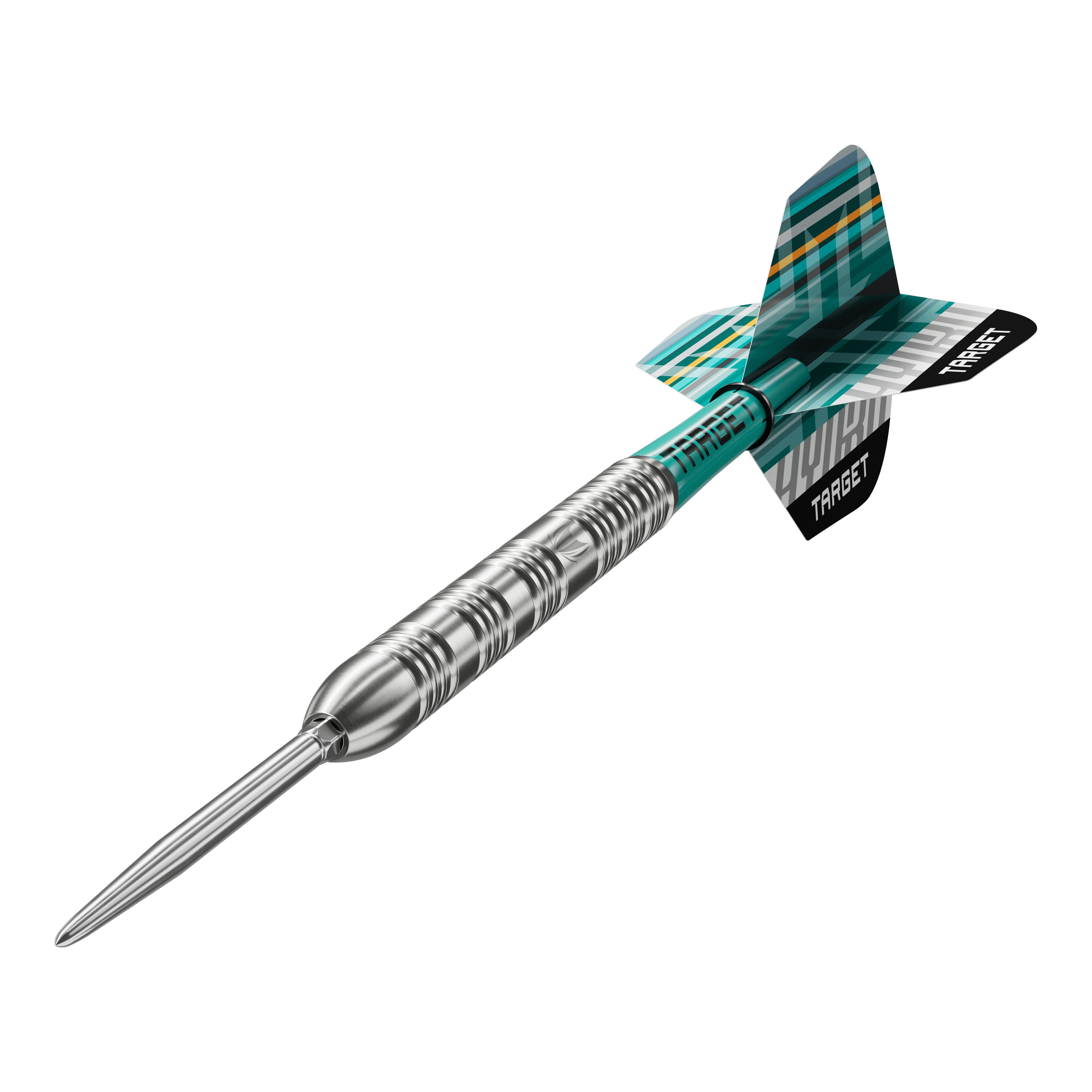 Das Bild zeigt die Target Hydro 02 Swiss Point Steeldarts. Die Steeldarts sind deutlich und detailreich abgebildet.
