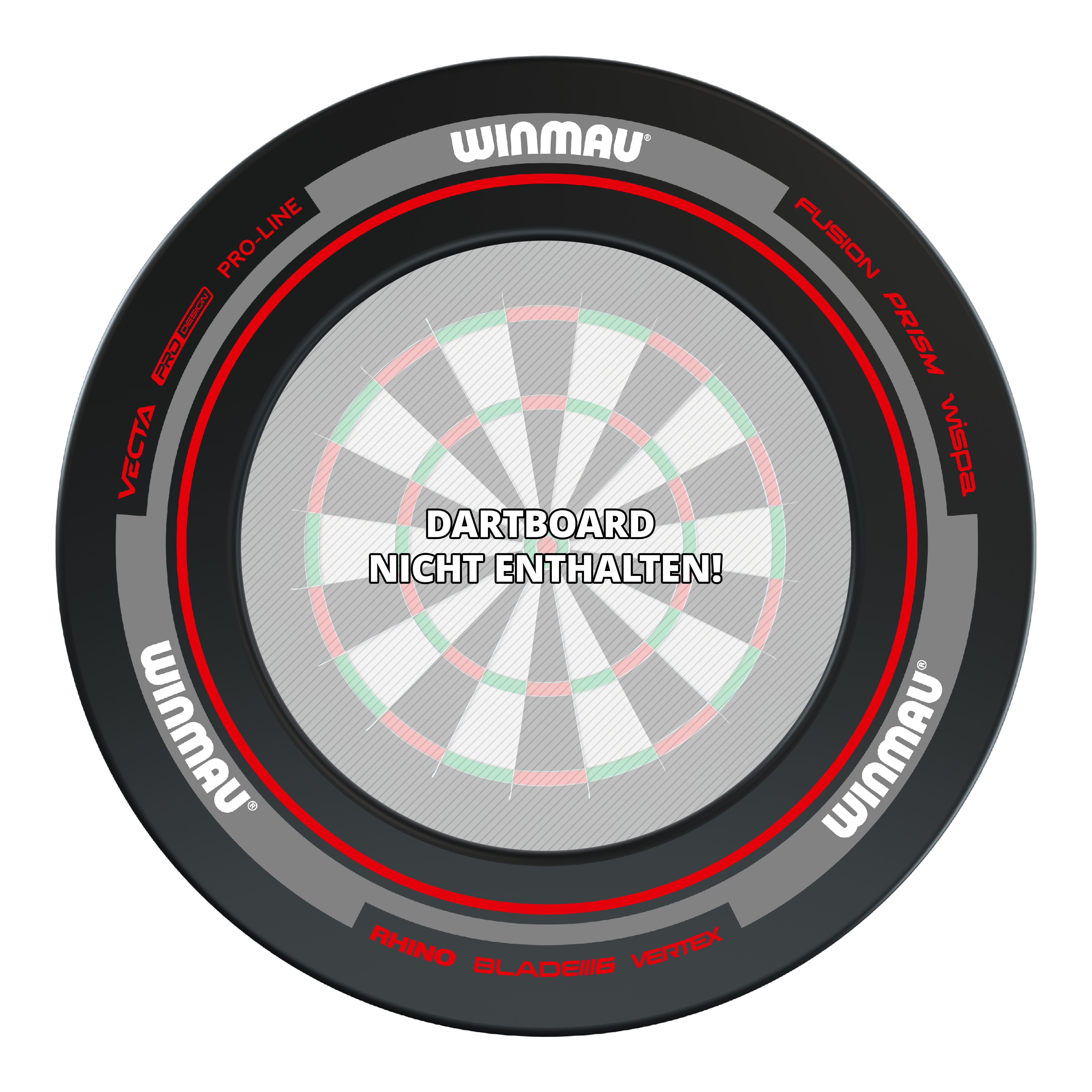 Winmau Advance Dartboard Surround - Schwarz Rot