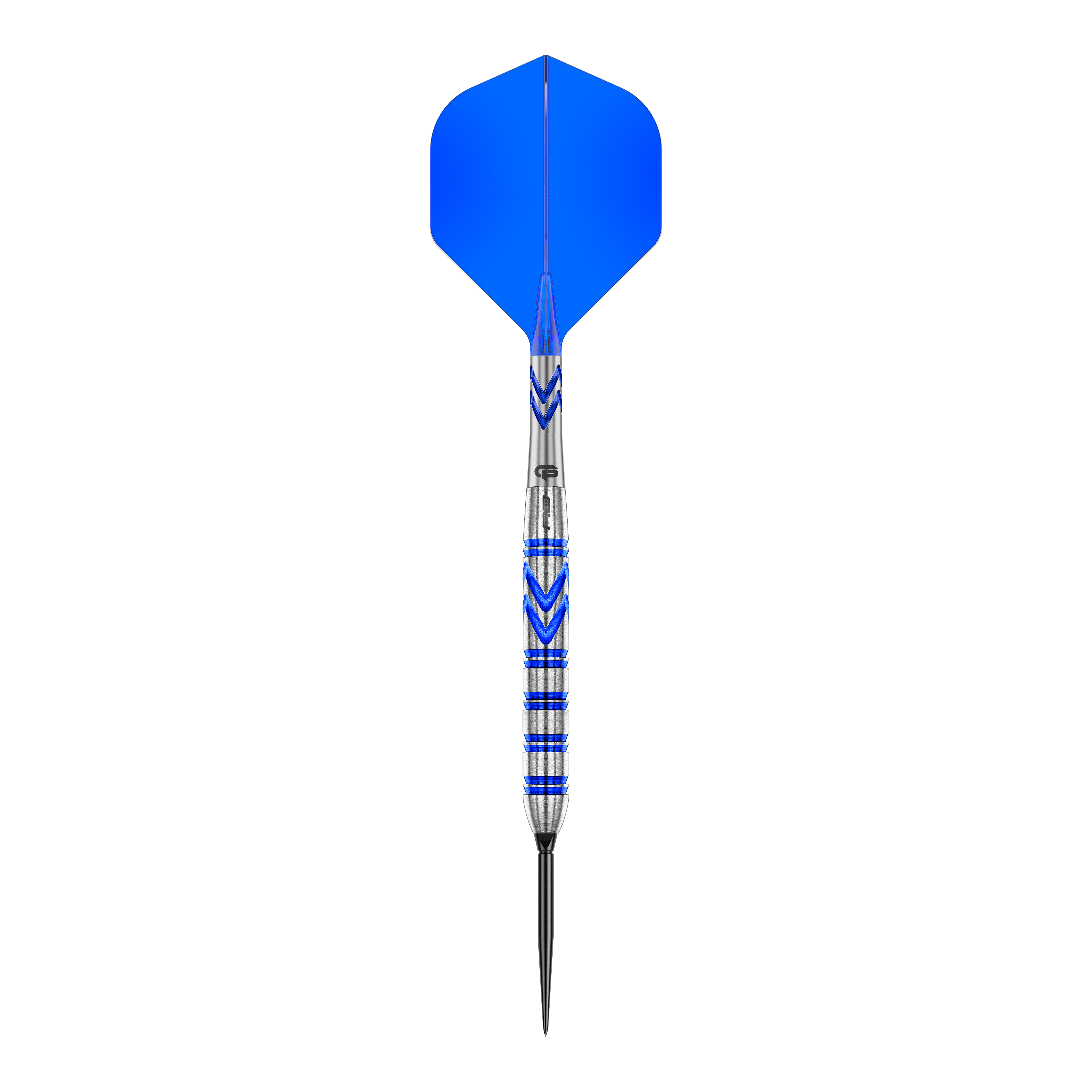 Das Bild zeigt die Red Dragon Gerwyn Price Blue Original Switch Point Steeldarts. Diese Darts sind bekannt für ihre hohe Qualität und Langlebigkeit.