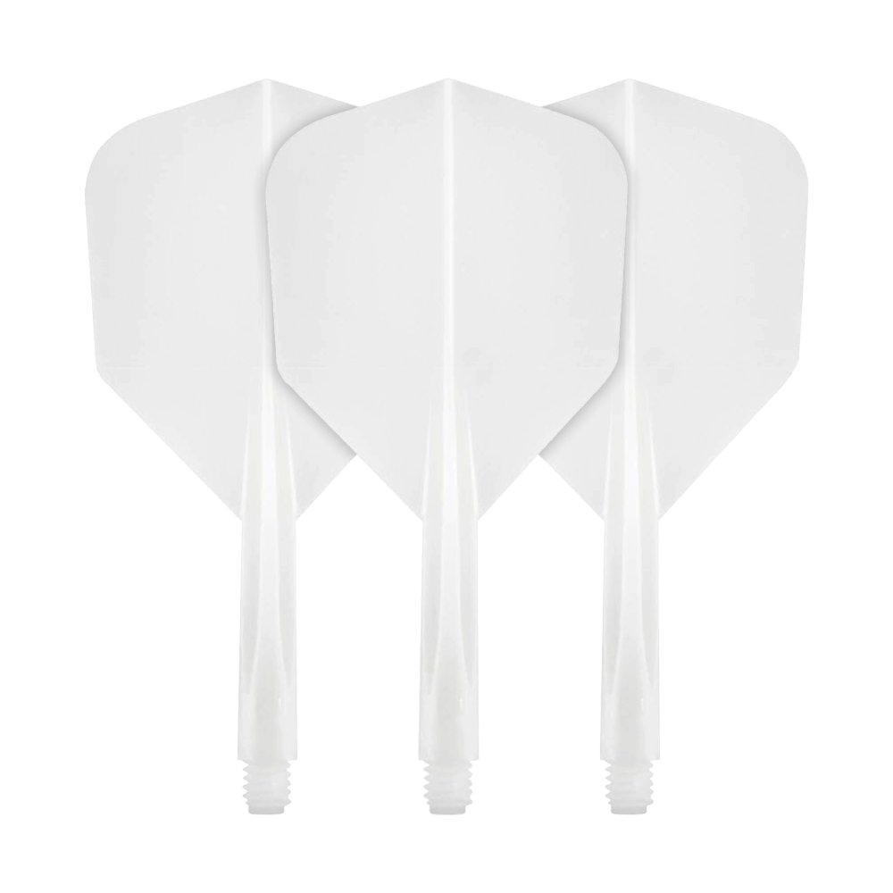 CO-0016_Condor_Axe_Clear_Flight-System_Small_Short_1 Das Bild zeigt drei weiße Condor Axe Clear Flight-System Small Flights. Sie sind in einer Reihe nebeneinander angeordnet.