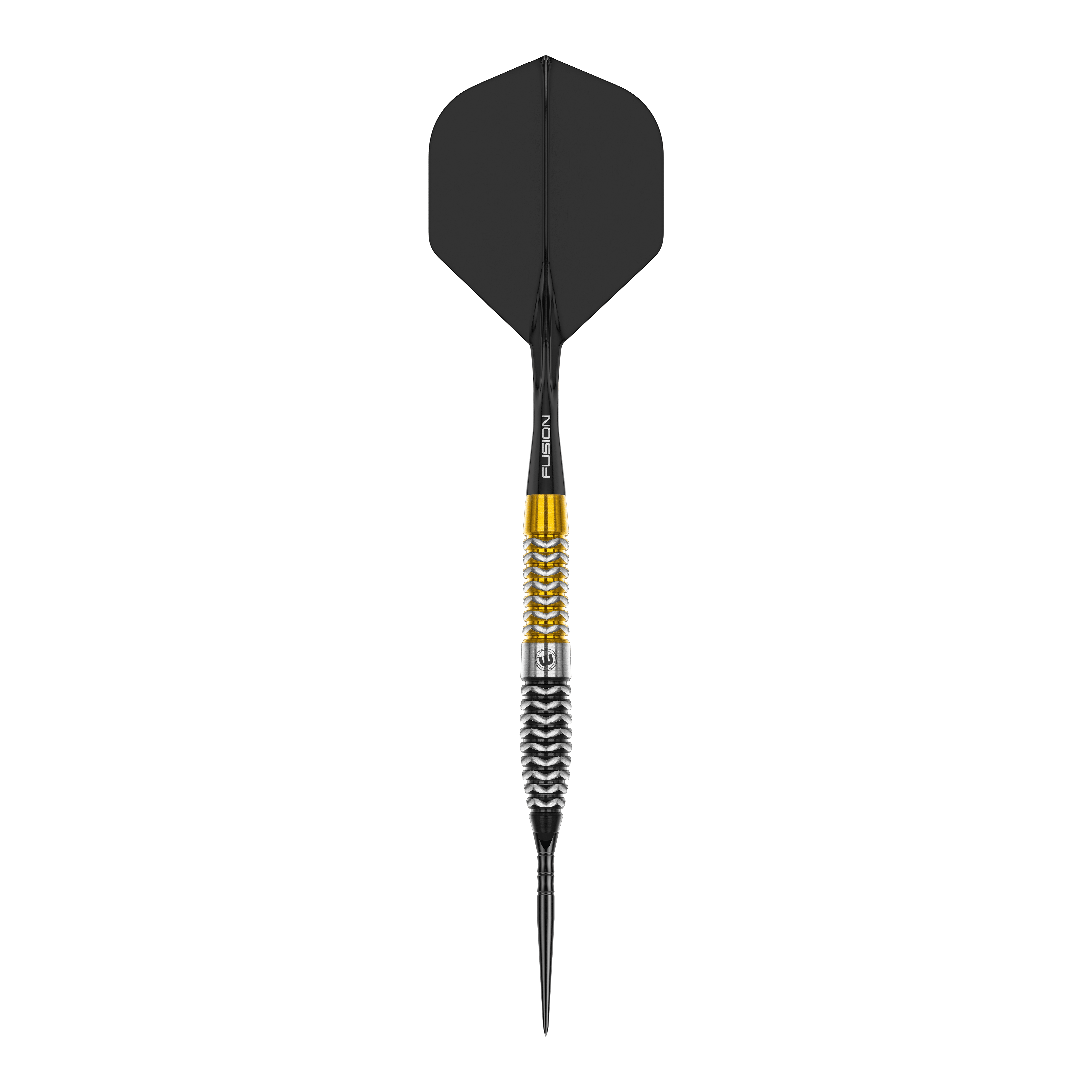 Dieses Bild stellt einen einzelnen Winmau Exion Torpedo Switch Point Steeldart dar. Der Fokus liegt auf einem Dartpfeil mit charakteristischem Design.