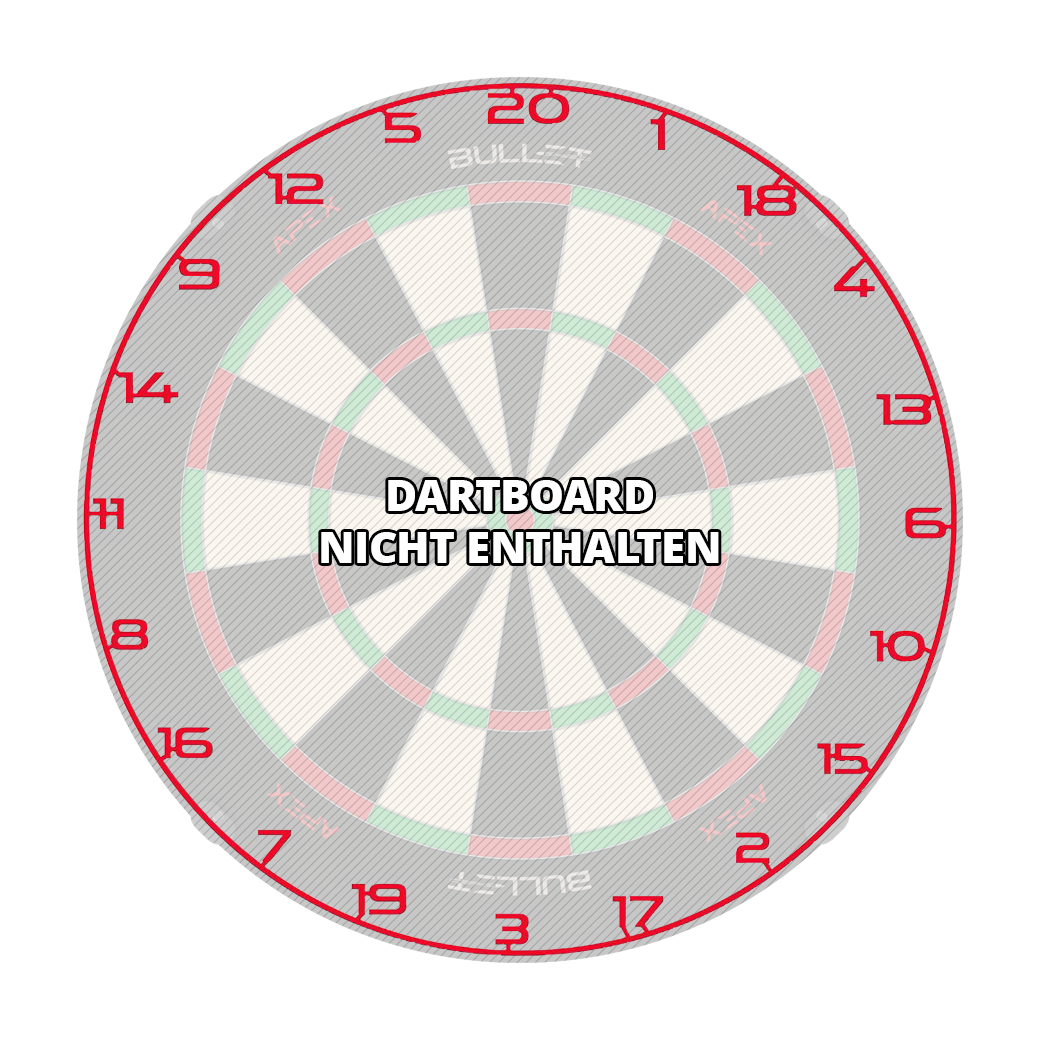 Das Bild zeigt einen weiteren roten Zahlenring für ein Dartboard. Die Datei heißt BT1000120_Bullet_Dartboard_Zahlenring_Rot_3.