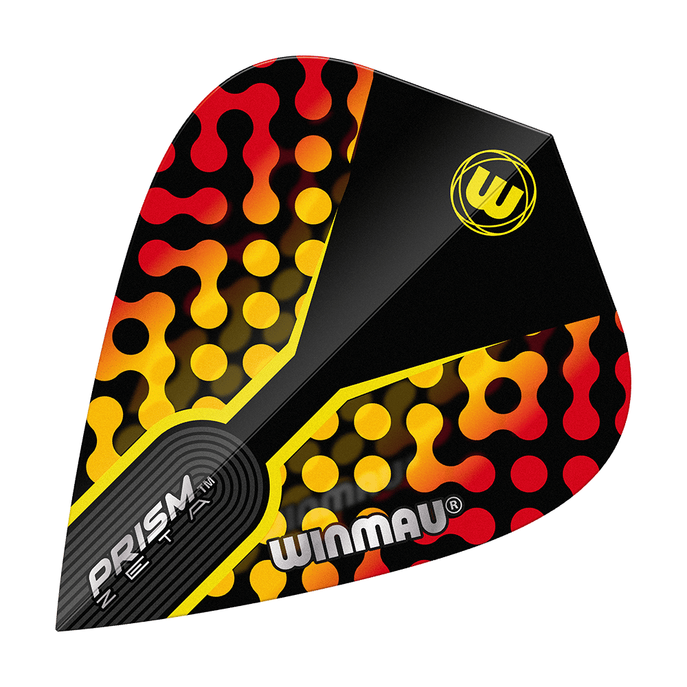 Winmau Zeta Black Yellow Red Kite Flights