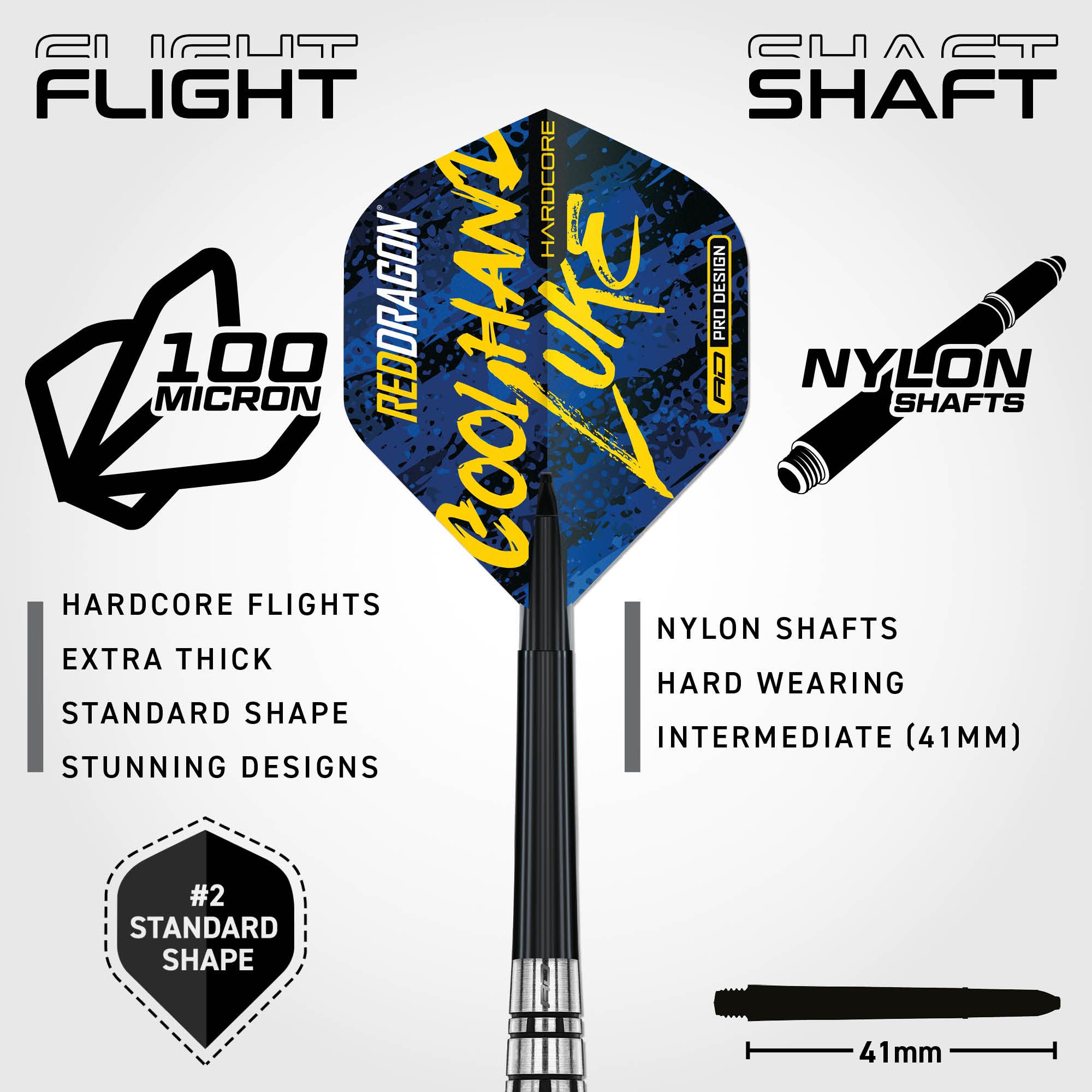 Red Dragon Luke Humphries Brass Steel Darts - 21 g Das Bild präsentiert die Red Dragon Luke Humphries Brass Steeldarts in der 21 g Ausführung. Die Steeldarts überzeugen durch ihre hochwertige Verarbeitung.