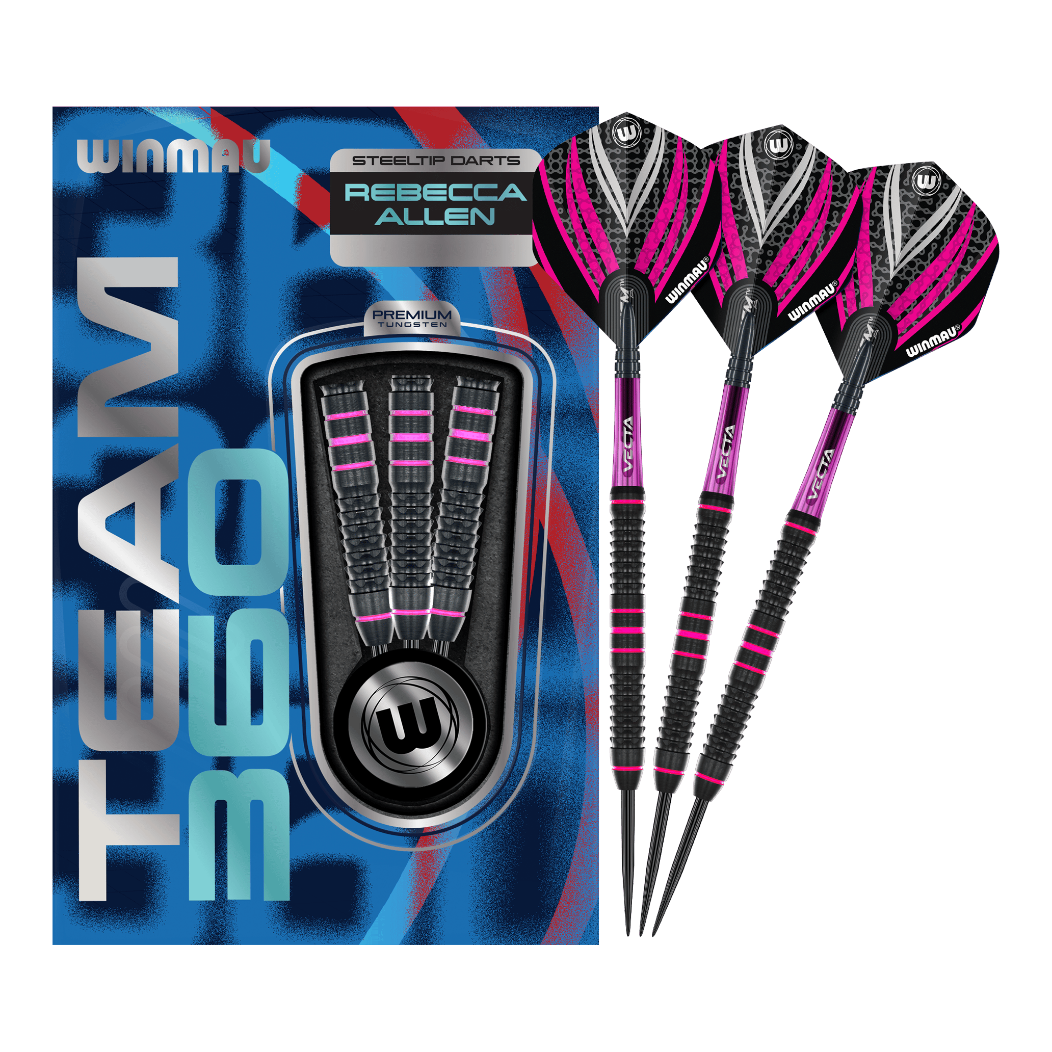 Winmau Team 360 Rebecca Allen Steel Darts - 24g Diese Grafik zeigt die Winmau Team 360 Rebecca Allen Steeldarts - 24g in ihrer vollen Länge. Sie sind für ambitionierte Dartspielerinnen und Dartspieler geeignet.