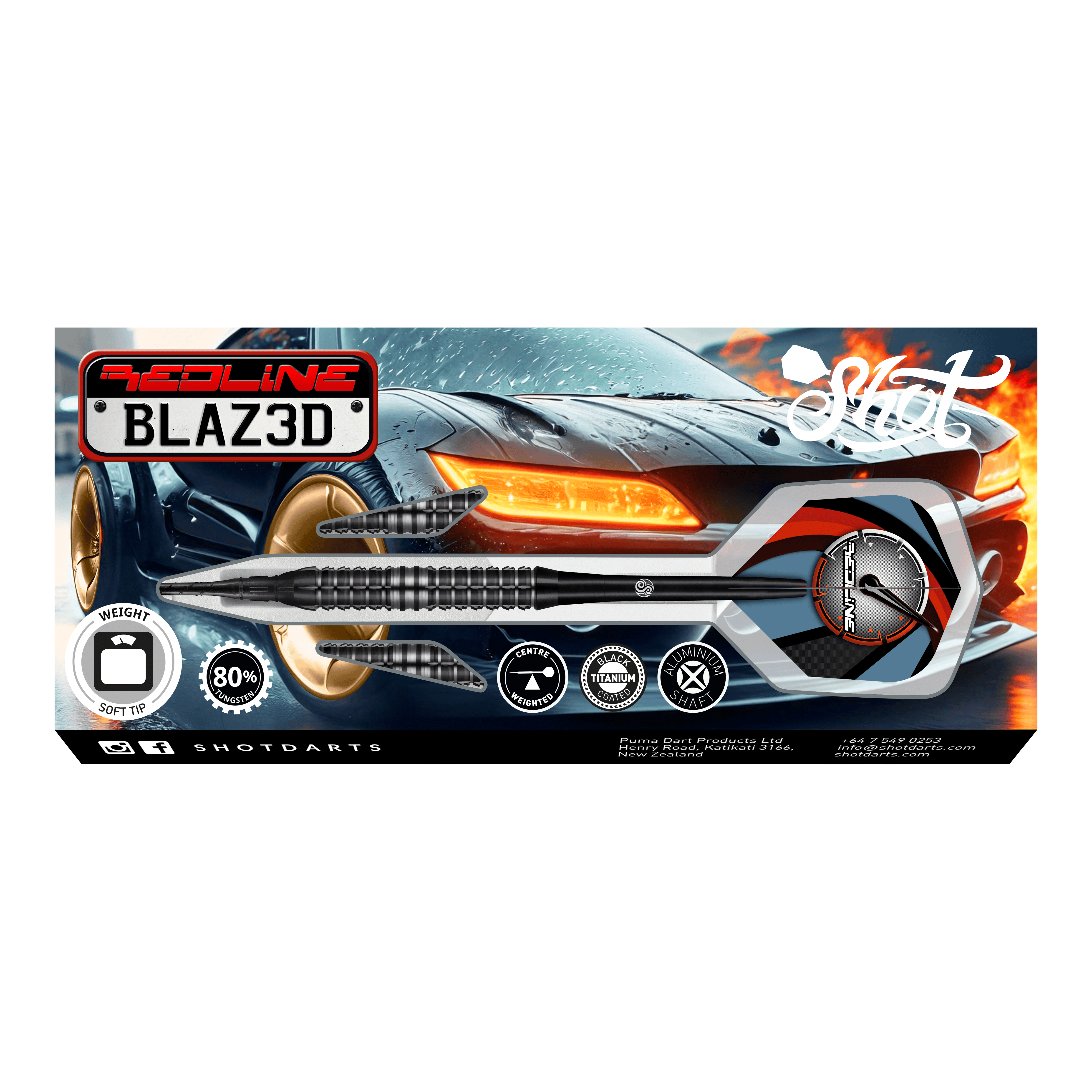 Shot Redline Blazed Softdarts - 20g