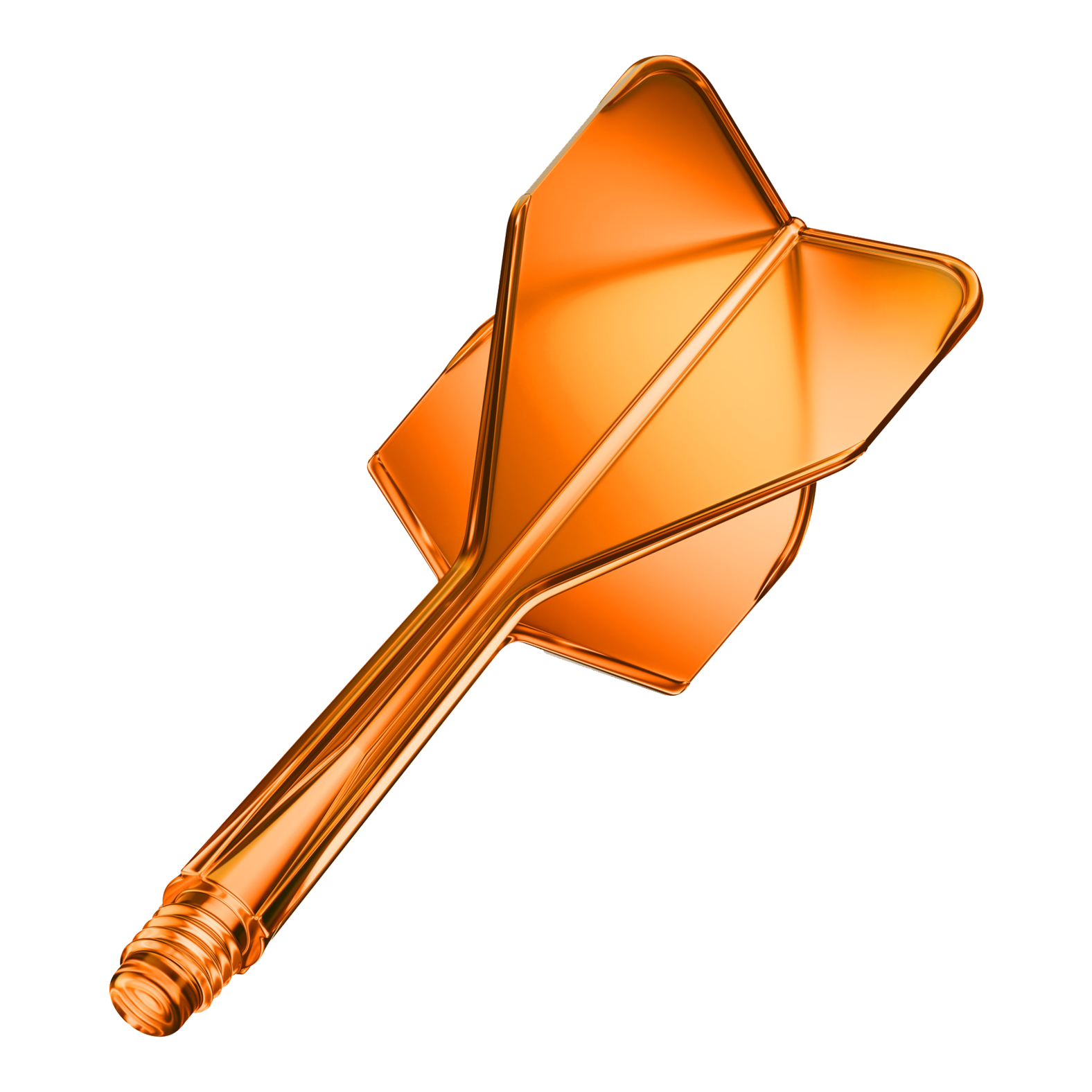 Dieses Bild zeigt das GOAT A1R No6 Flight-Shaft-System in Neon Orange. Es handelt sich um einen Dart-Schaft mit Flug, präsentiert einzeln.