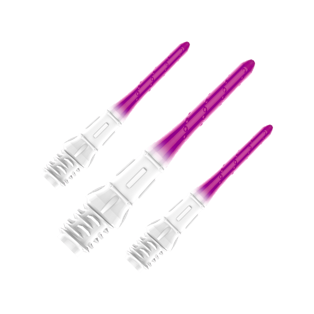 Dieses Bild zeigt ein Set der L-Style Premium Lippoint Gradiation Dartspitzen 30er Pack Grape. Mehrere Dartspitzen sind zusammen abgebildet.