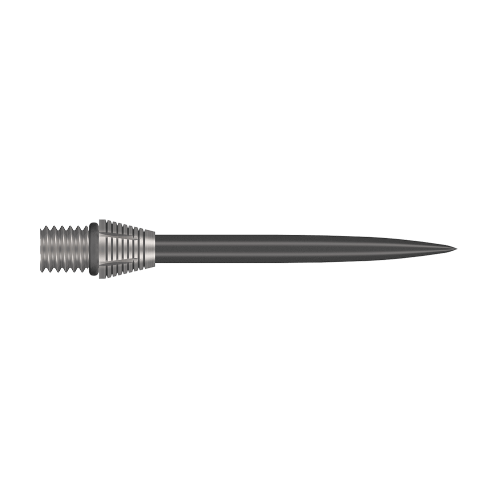 Shot Tactra Conversion Points - 34mm Auf diesem Bild sind die Shot Tactra Conversion Points - 34 mm zu sehen. Diese robusten Spitzen ermöglichen eine einfache Umrüstung für Dartspieler.