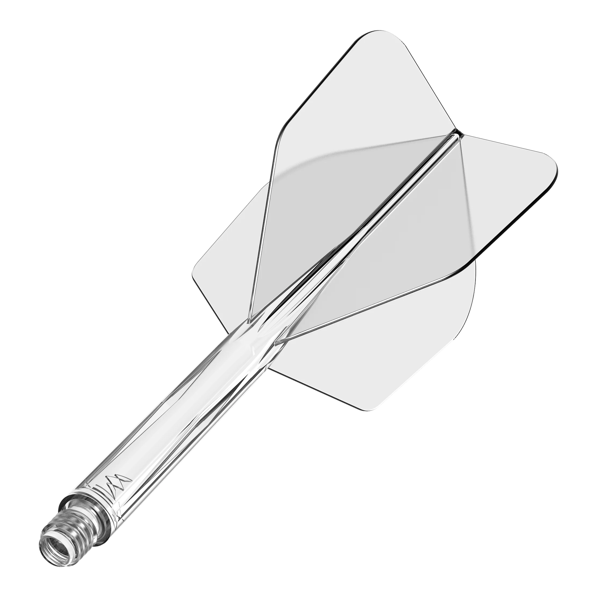 Mission Force 90 No6 Flight Shaft System - Clear Das Bild zeigt das Produkt "Mission Force 90 No6 Flight-Shaft-System - Clear". Es handelt sich um ein durchsichtiges Flightsystem für Darts.