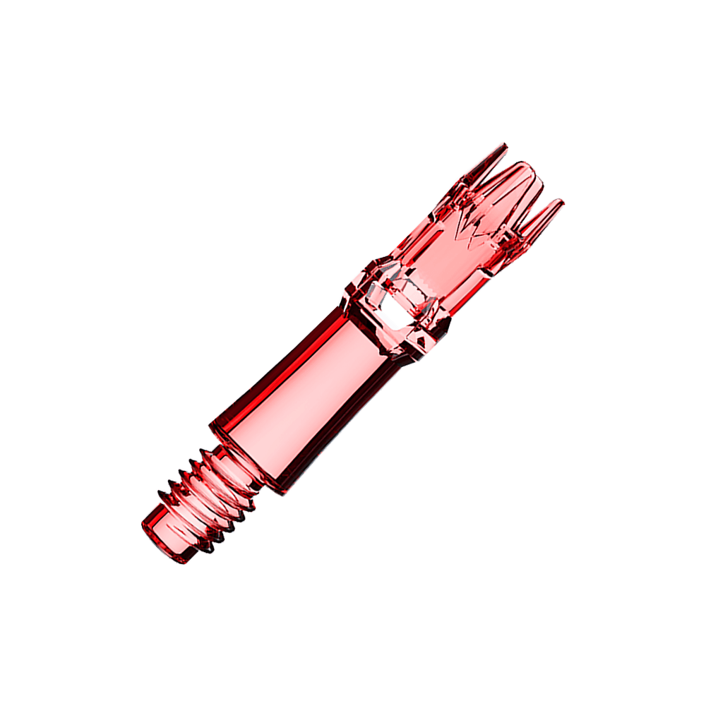 L-Style L-System Replacement Shafts - Clear Red Abgebildet sind rote transparente Ersatzshafts. Sie sind nebeneinander angeordnet.