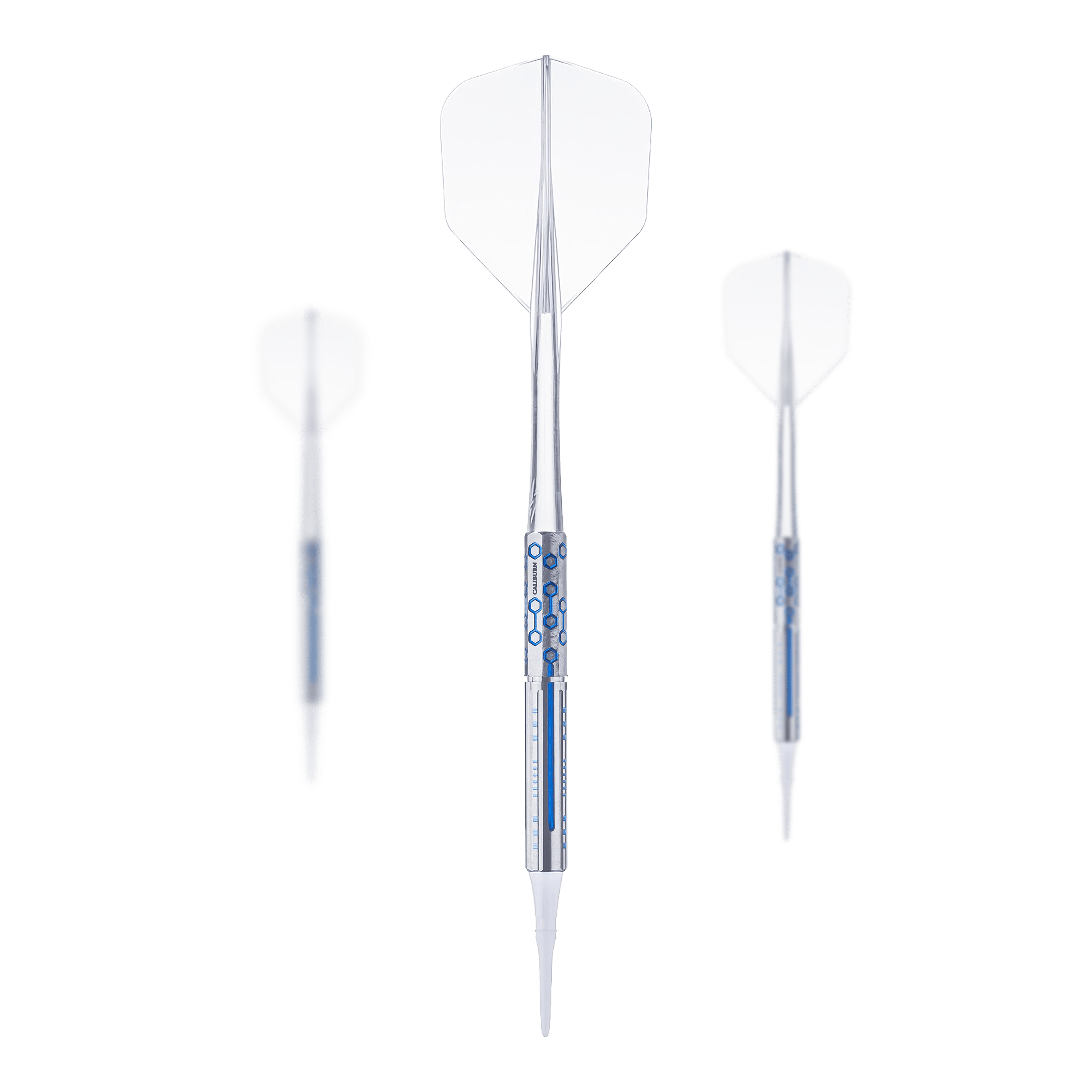 Caliburn Starships Series Demeter Softdarts - 20g Das Bild zeigt die Caliburn Starships Series Demeter Softdarts mit einem Gewicht von 20g. Es handelt sich um ein Set von hochwertigen Softdarts für präzises Dartspiel.