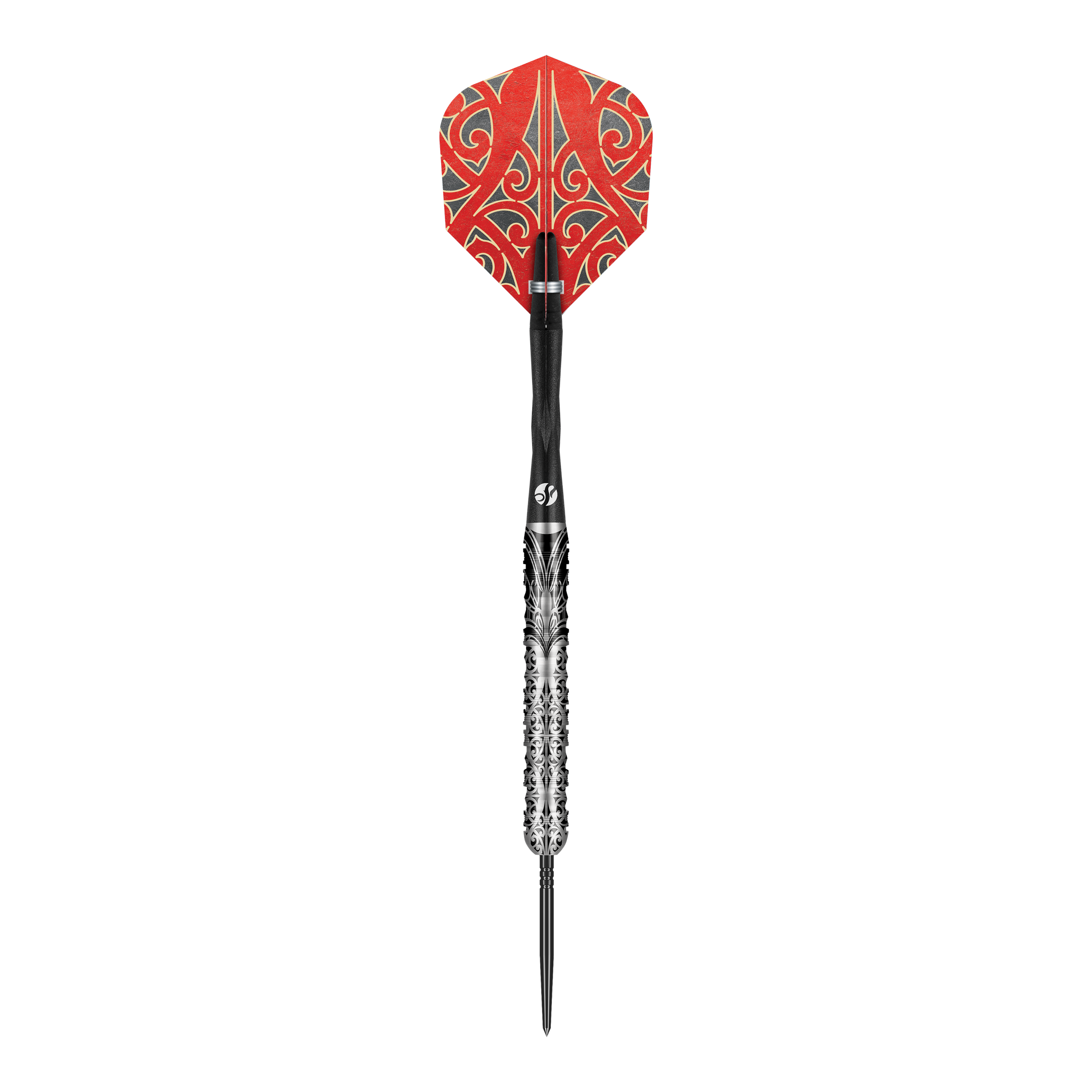 Abgebildet sind mehrere Shot Warrior Taiaha TurboPoints Steeldarts. Die Darts sind im Set angeordnet.