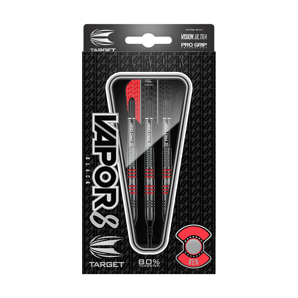 Target Vapor8 Black Red Soft Darts - 19g