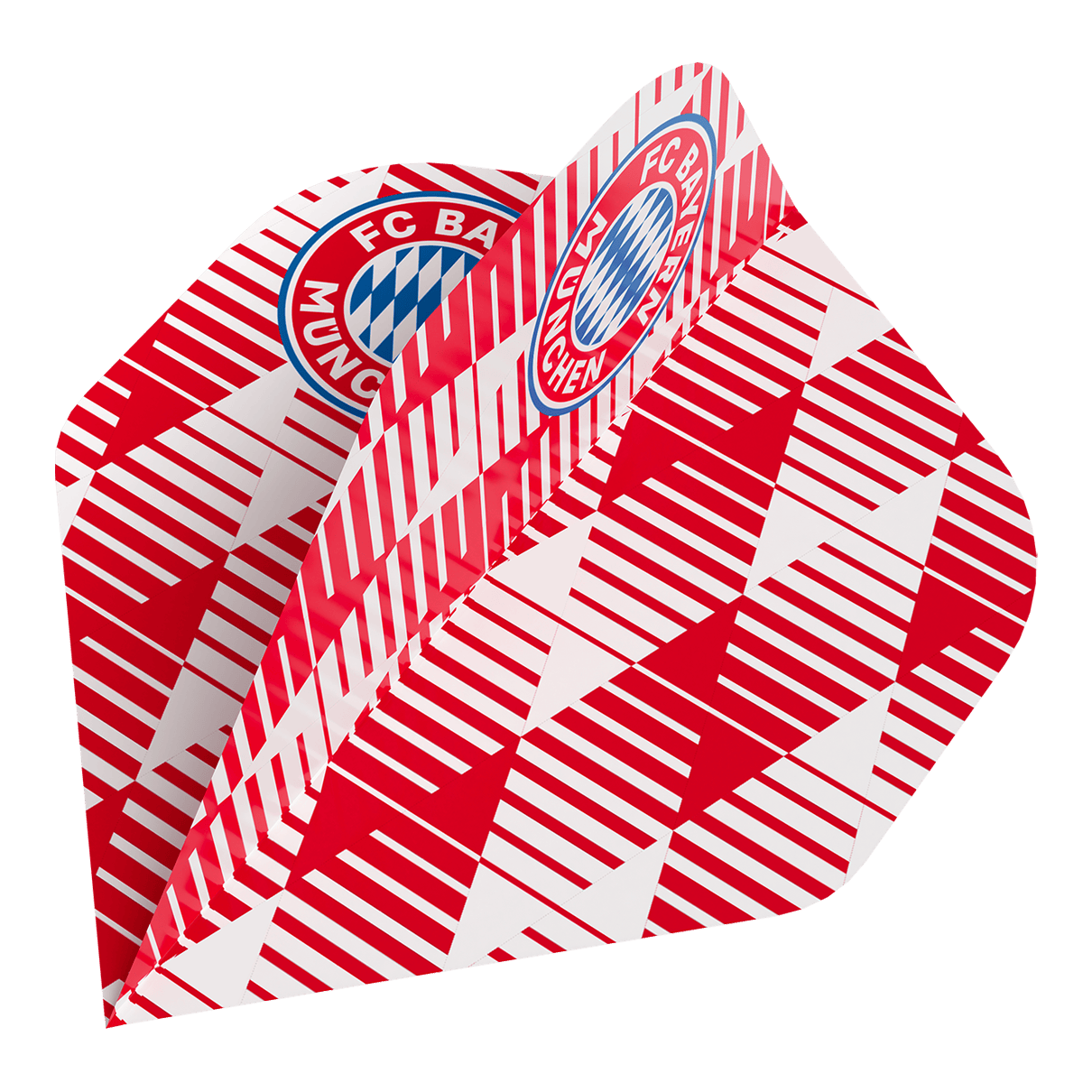 Zu sehen ist die Bulls FC Bayern München Flight Collection - 5 Satz. Das Produkt ist für Fans von FC Bayern München und Darts gedacht.