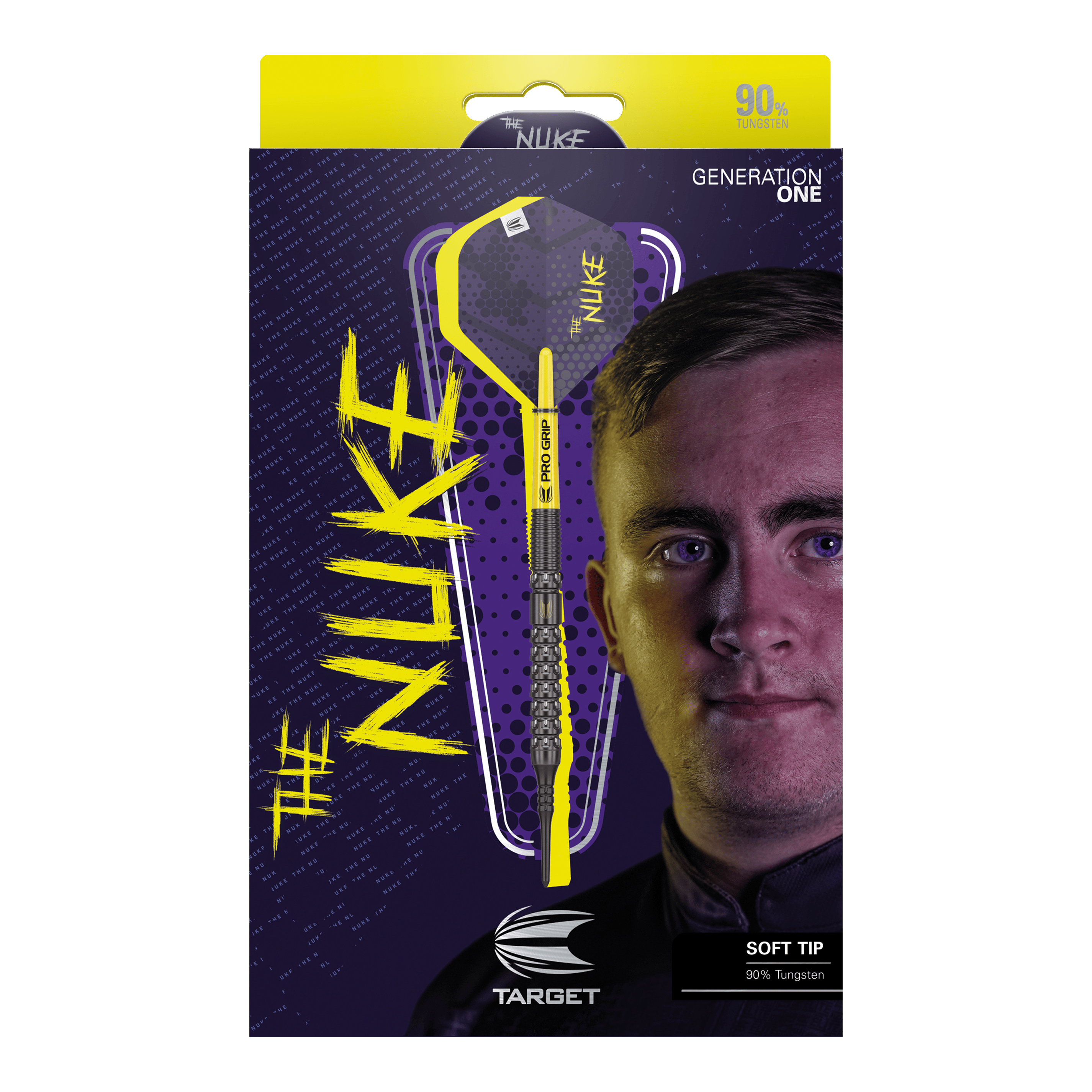 Das Bild zeigt ein Dart-Produkt. Auf dem Bild ist '210324_Target_Luke_Littler_GEN1_Softdarts_3_(1)' als Dateiname angegeben.