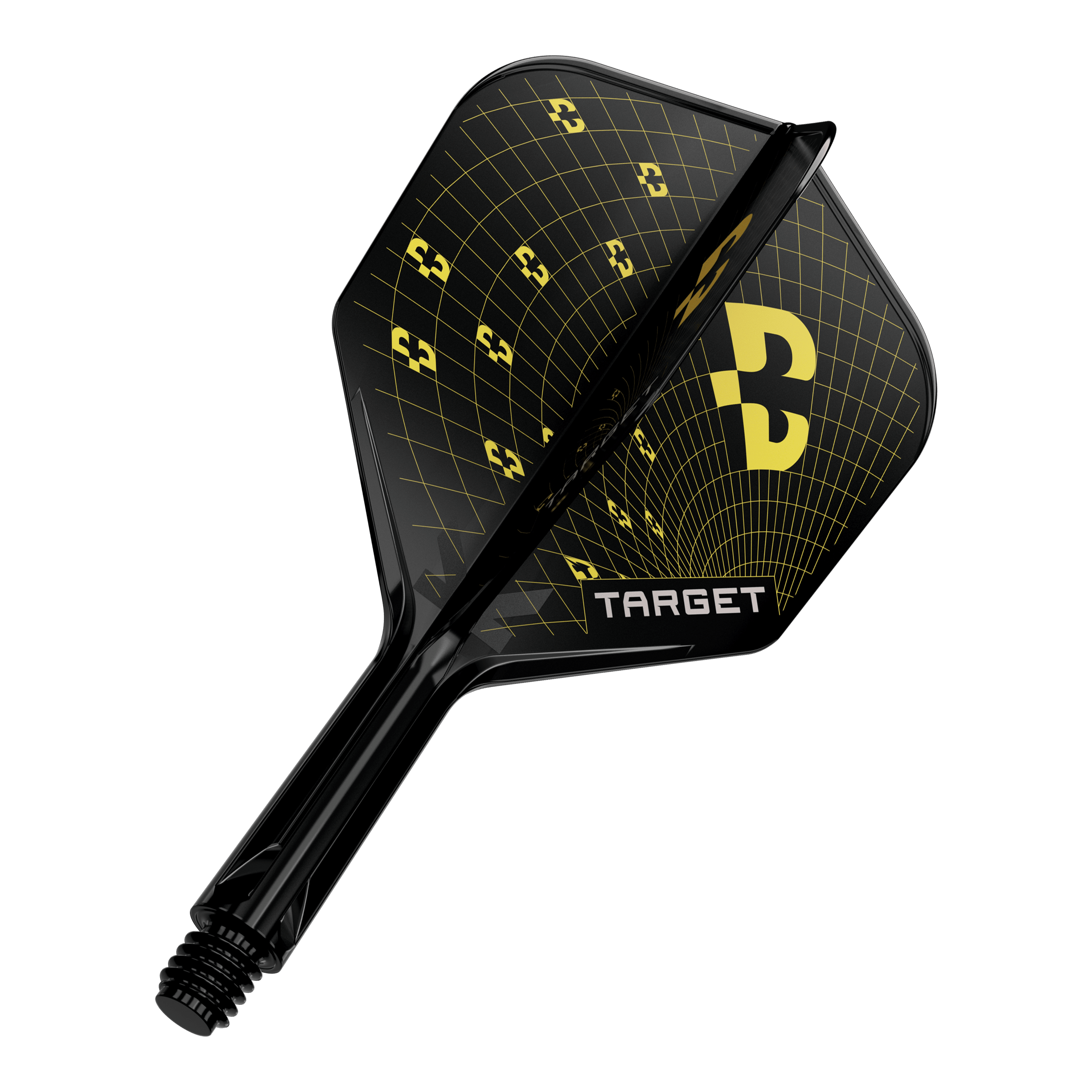 Ein Dartflight aus der K-Flex Bolide No6 Reihe in 19 mm ist abgebildet. Der Flight hat ein modernes Design.