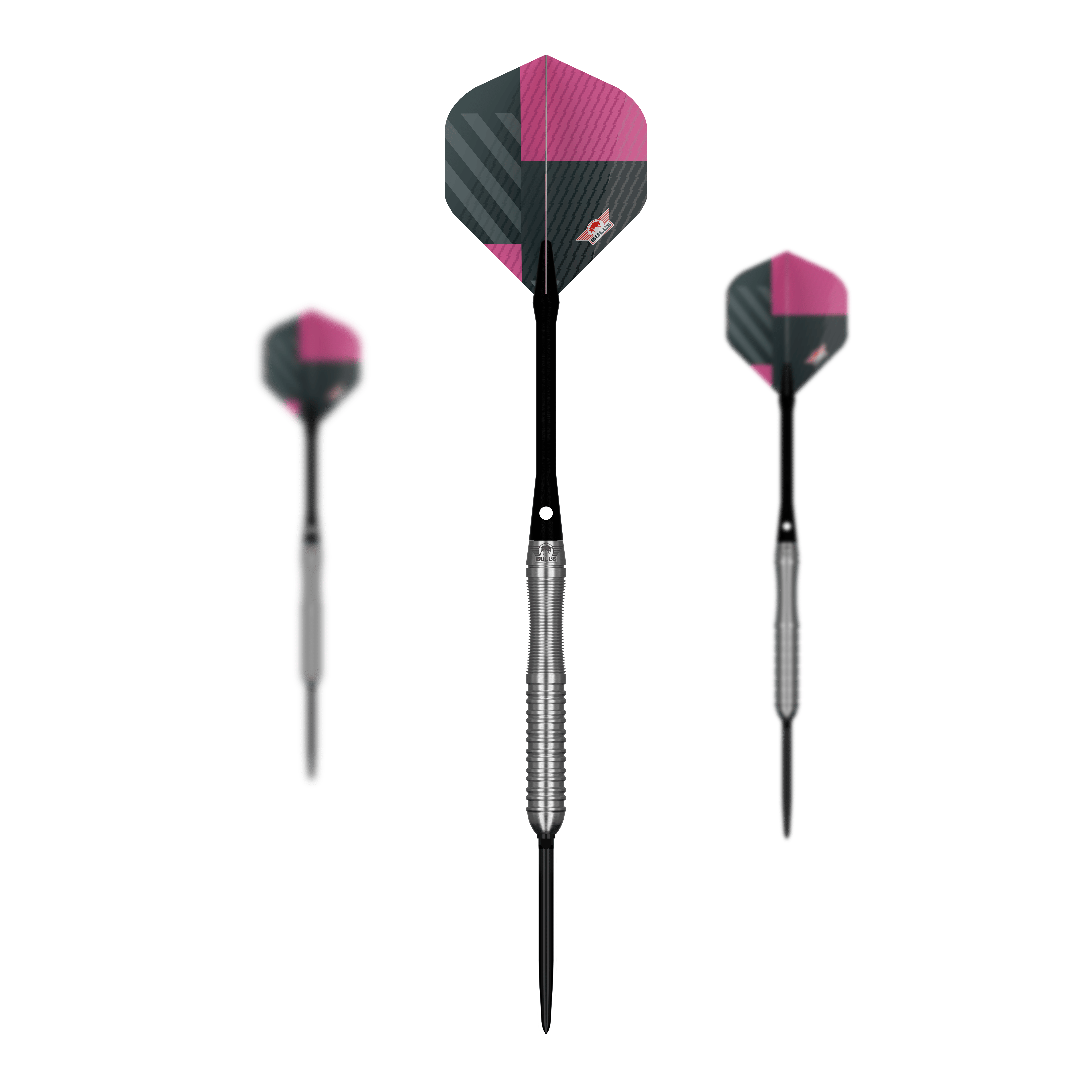 Bulls NL Volt Pink Convertible Point Steel Darts Abgebildet ist das Set Bulls NL Volt Pink Convertible Point Steeldarts. Die Darts sind besonders auffällig.