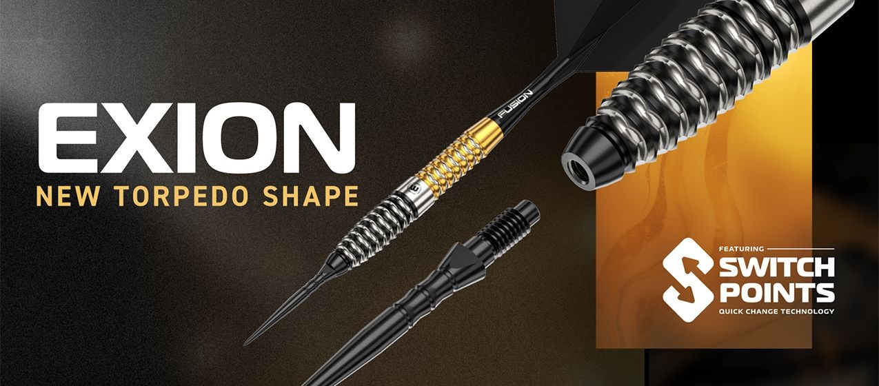 Das Bild zeigt das Produkt mit dem Dateinamen 2026-06_LP_Winmau_Exion_SP. Es handelt sich vermutlich um einen Artikel von Winmau.