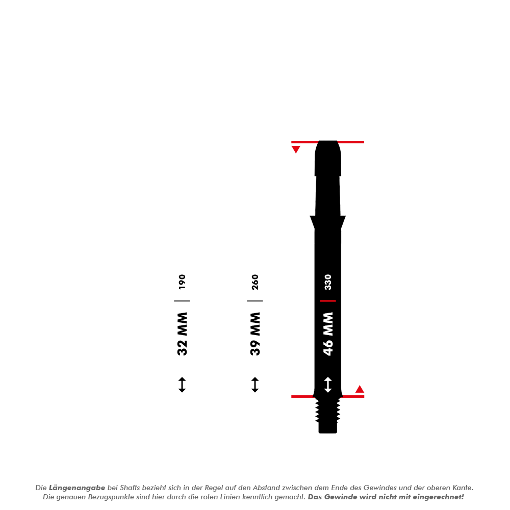 L-L-Style-Shafts Silent Straight - Schwarz